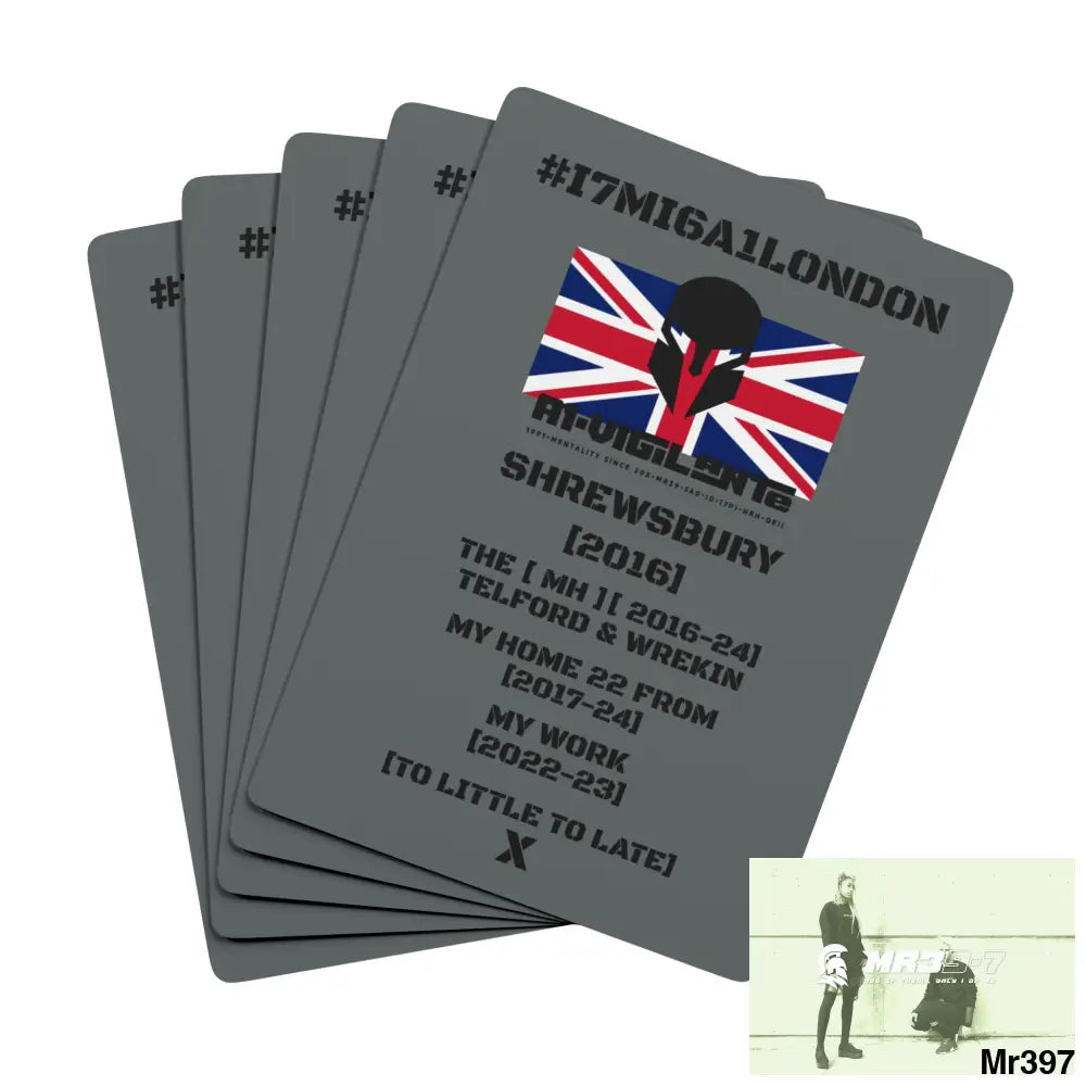 A1-Vigilante SPA #I7MI6A1London Shrewsbury Telford & Wrekin MH,My Home My Work Ltd Edition Custom Poker Cards 2.5’’ x