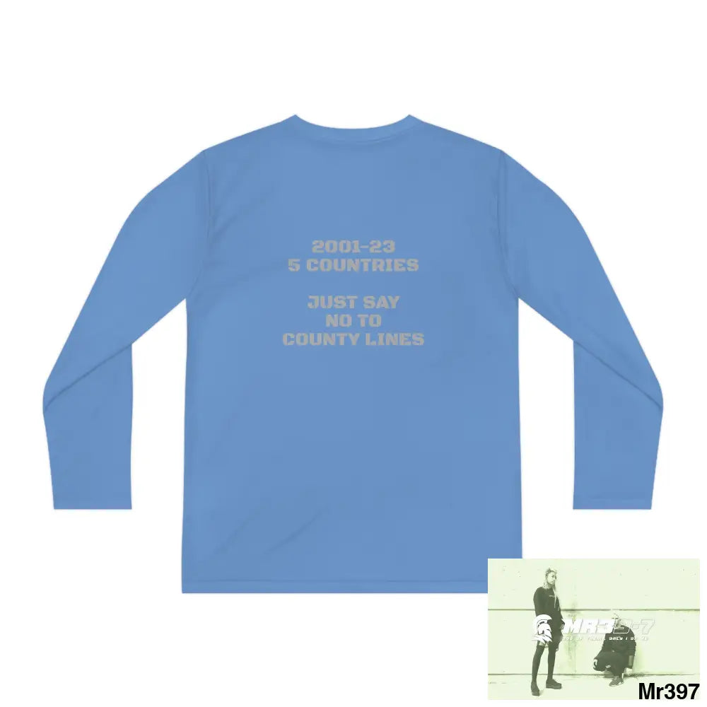 A1-Vigilante Sparta 2001-23 5 Countries Just Say No To County Lines Youth Long Sleeve Competitor Tee Kids clothes