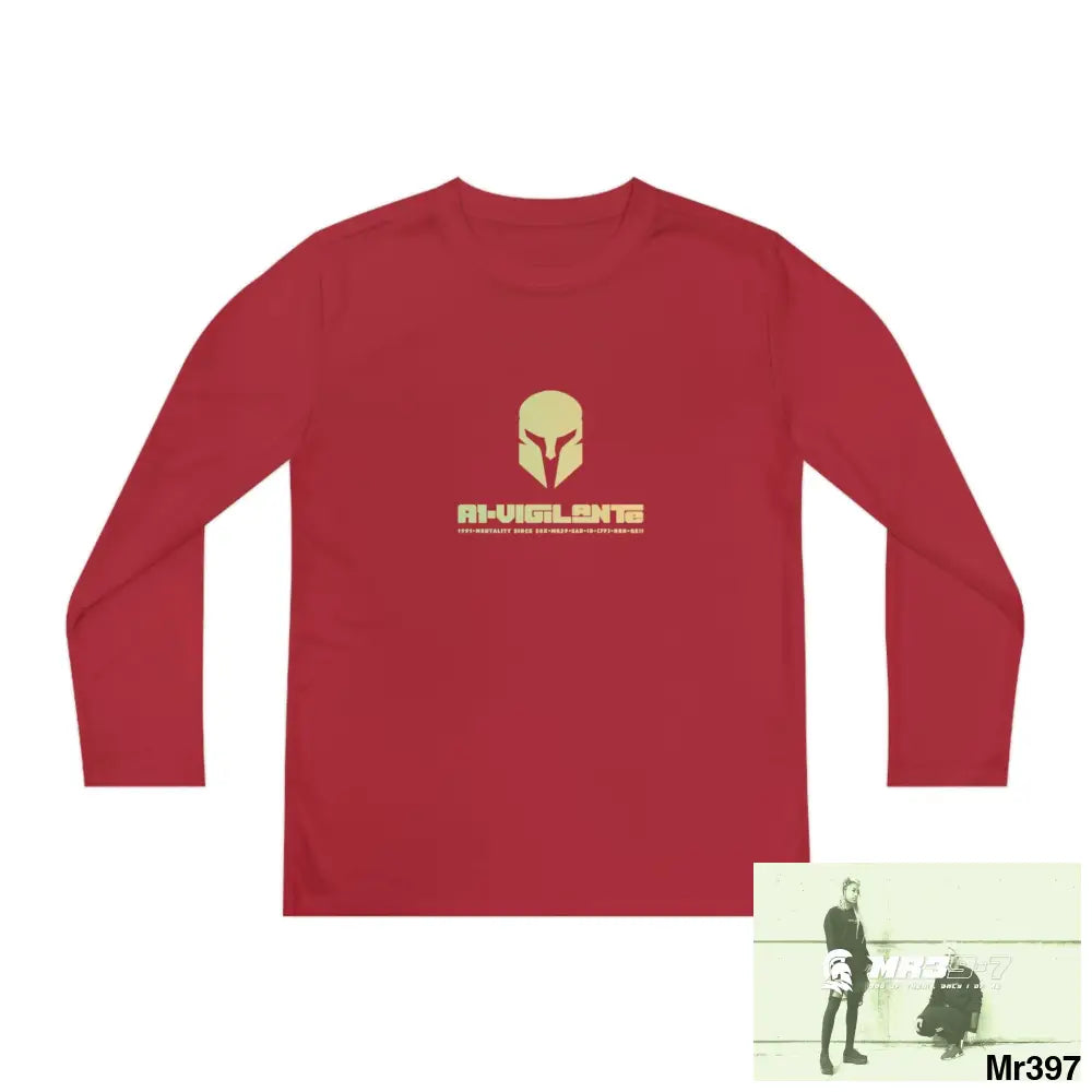 A1-Vigilante Sparta 2001-23 5 Countries Just Say No To County Lines Youth Long Sleeve Competitor Tee True Red / M Kids