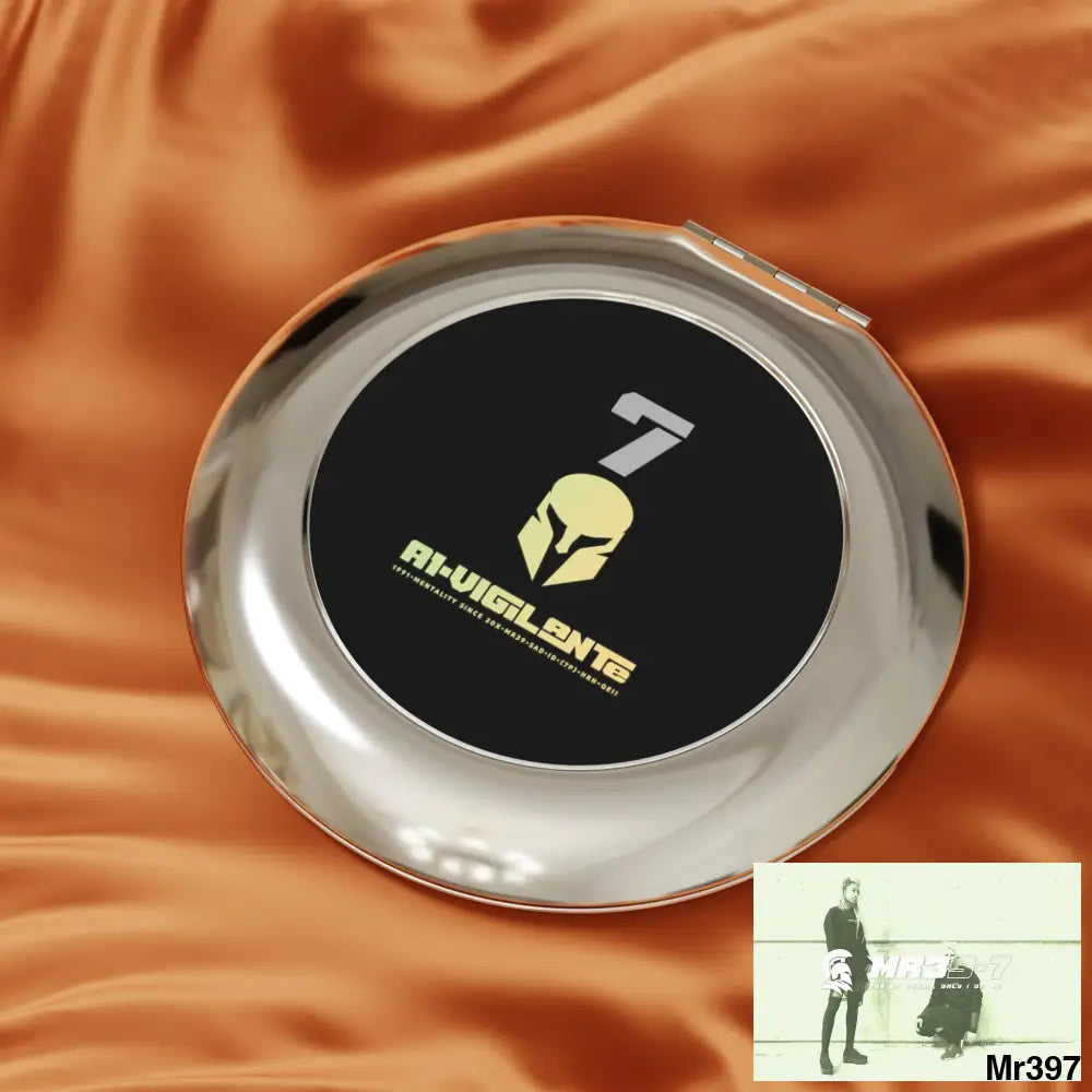 A1-Vigilante- Sparta 7 Compact Travel Mirror Silver / Glossy / One size Accessories