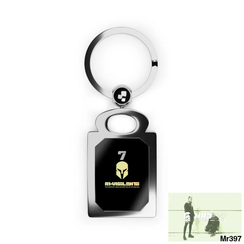 A1.Vigilante Sparta- 7 Rectangle Photo Keyring One size / Glossy / Silver Accessories