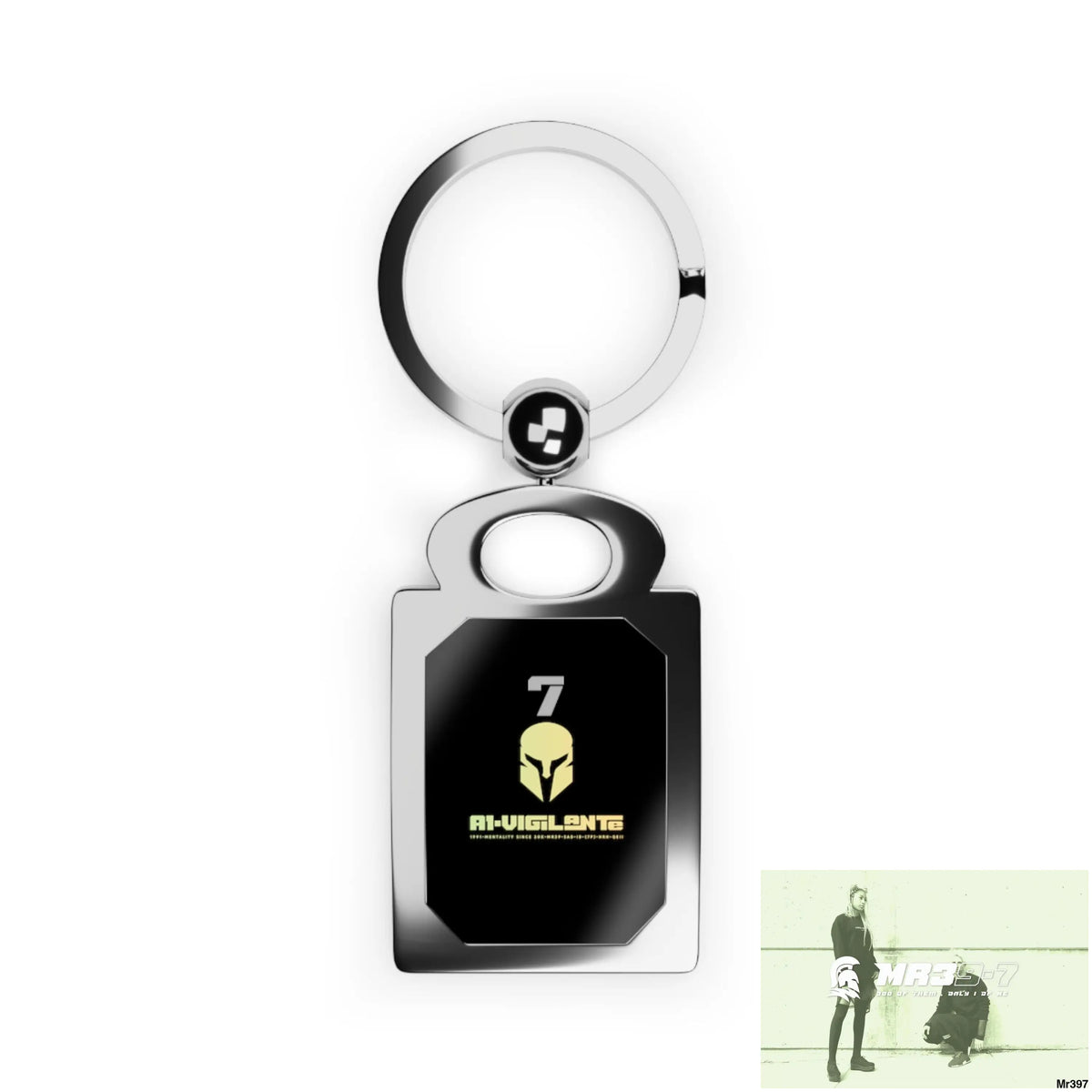 A1.Vigilante Sparta- 7 Rectangle Photo Keyring One size / Glossy / Silver Accessories