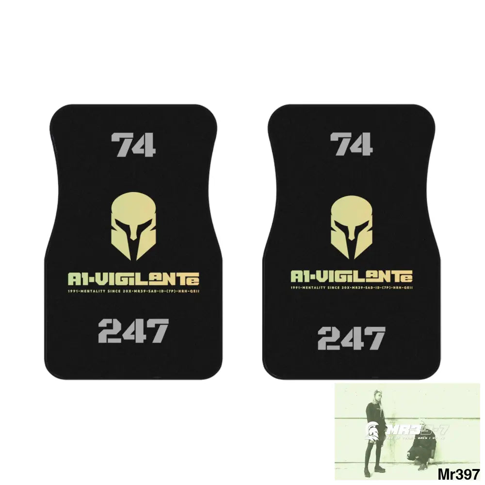 A1-Vigilante- Sparta 74 Always ready 24/7 Car Mats (2x Front) 2x Front mats Accessories