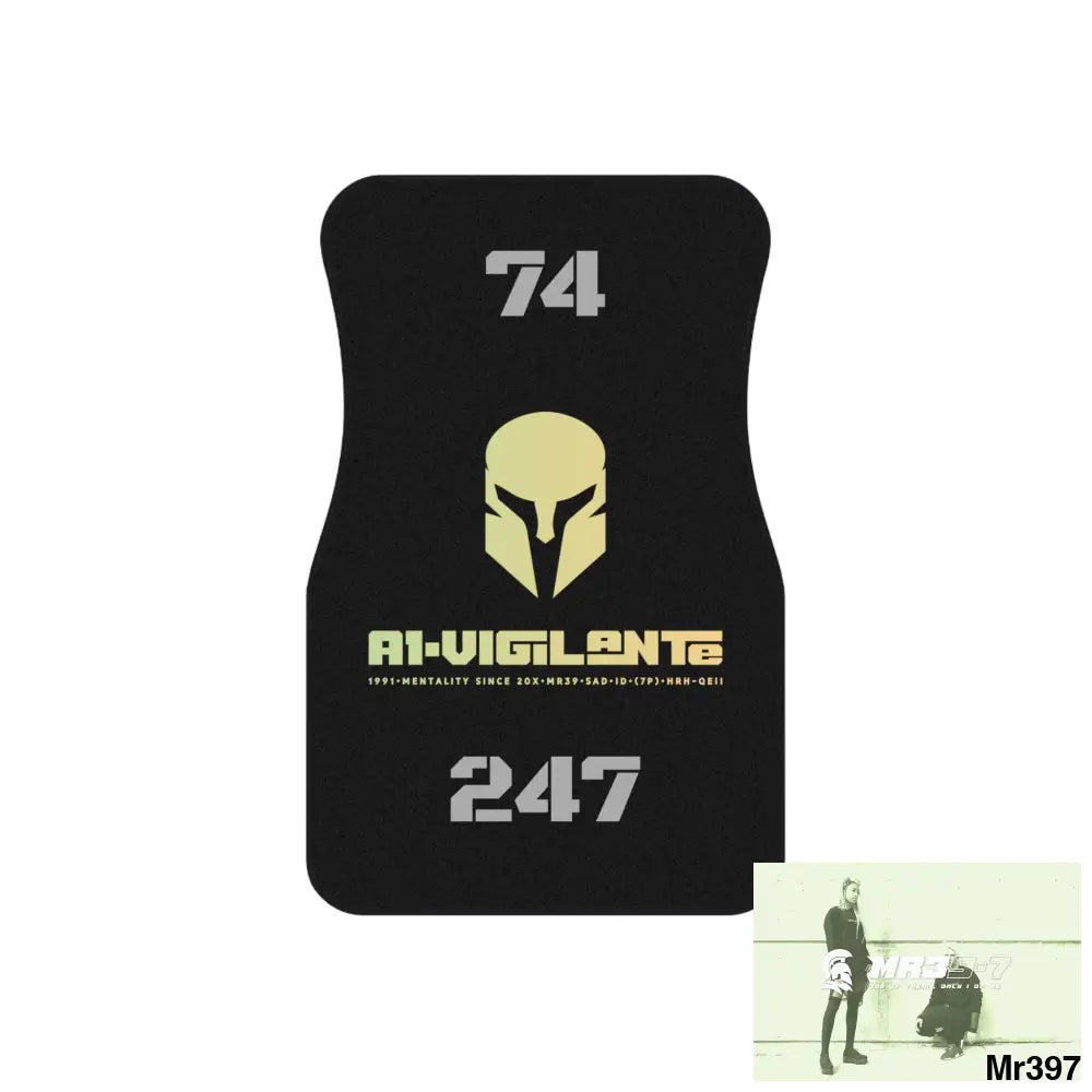 A1-Vigilante- Sparta 74 Always ready 24/7 Car Mats (2x Front) 2x Front mats Accessories