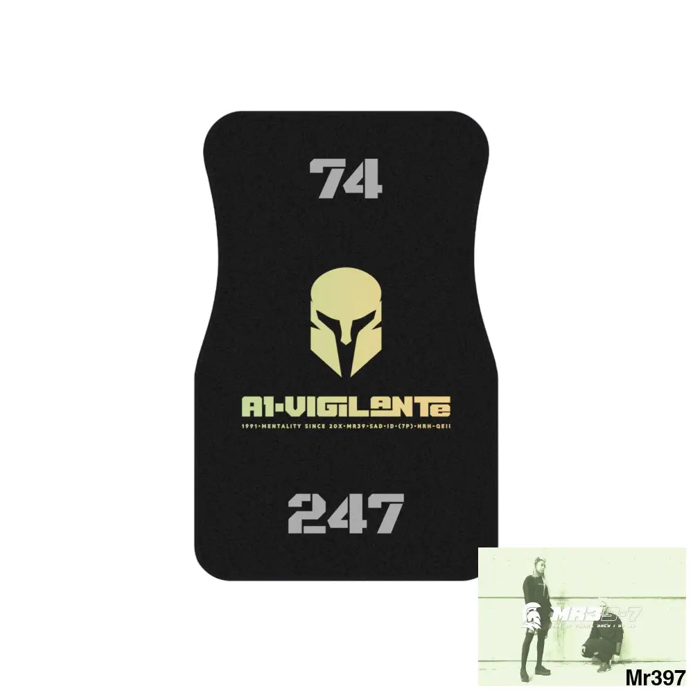 A1-Vigilante- Sparta 74 Always ready 24/7 Car Mats (2x Front) 2x Front mats Accessories