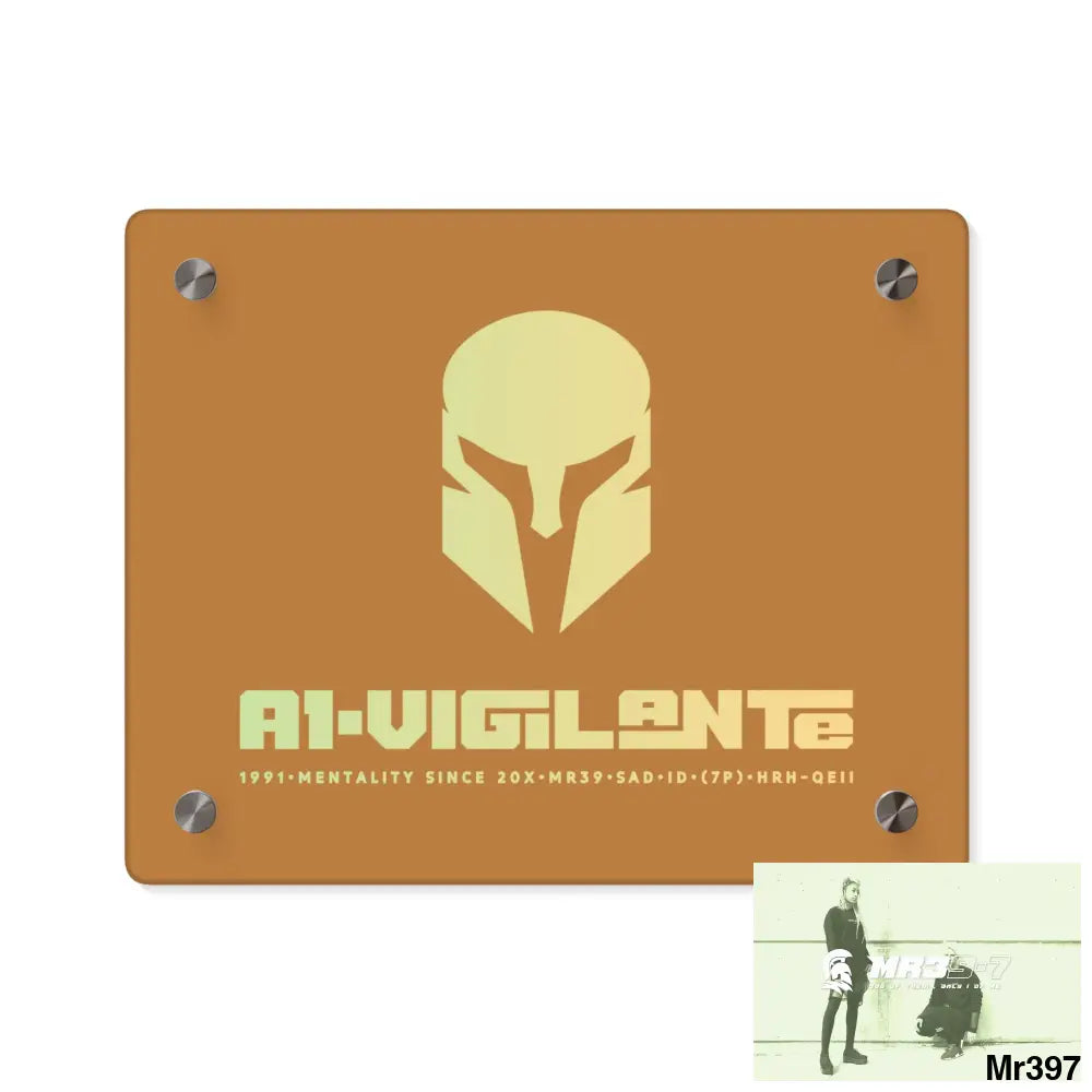 A1-Vigilante -Sparta Sparta Acrylic Wall Art Panels 10″ x 8″ (Horizontal) / 0.25’’ Home Decor