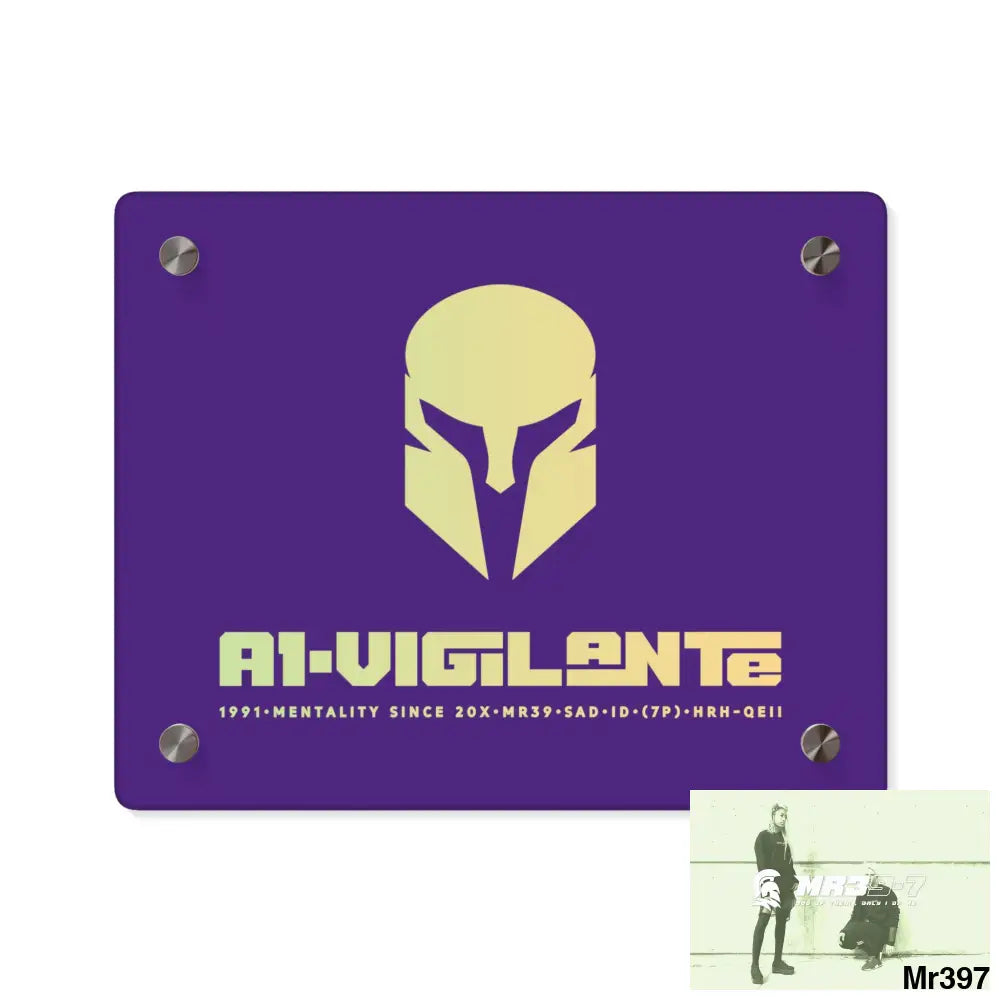 A1--Vigilante -Sparta Sparta Acrylic Wall Art Panels 10″ x 8″ (Horizontal) / 0.25’’ Home Decor