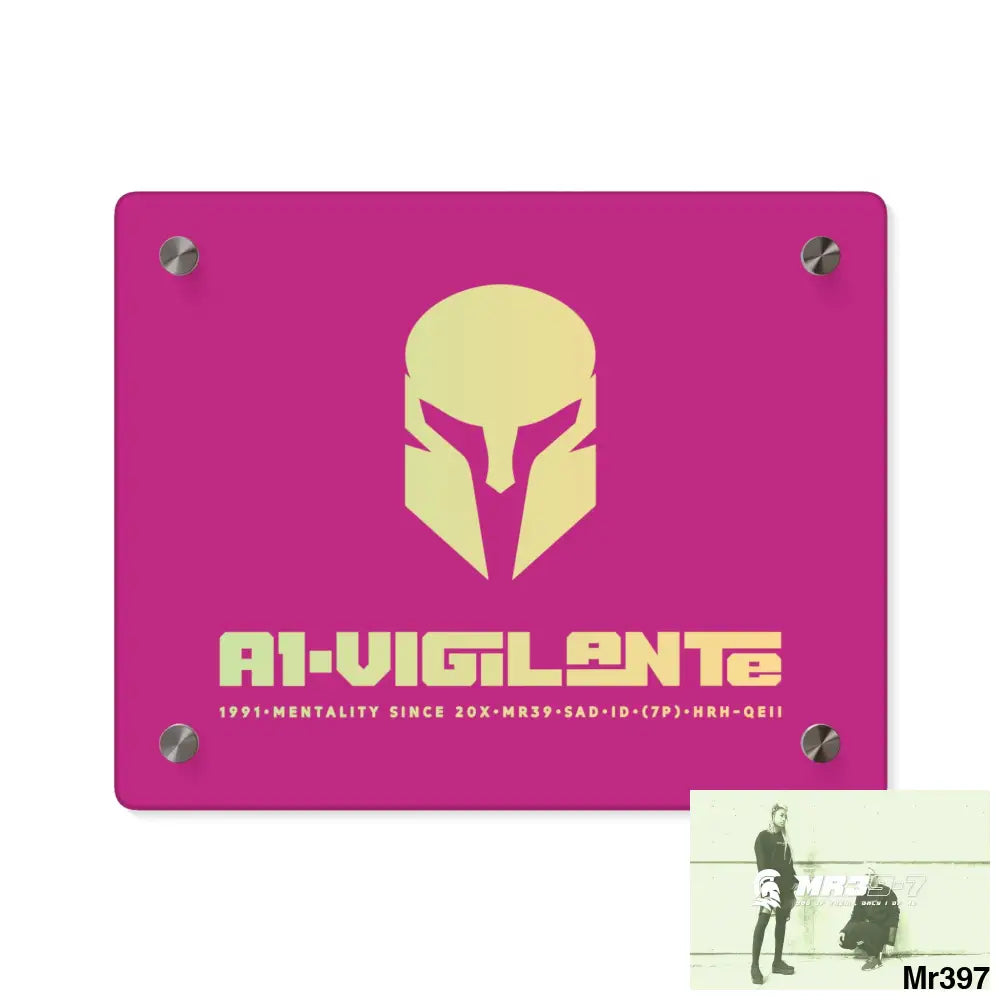 A1--Vigilante -Sparta Sparta Acrylic Wall Art Panels 10″ x 8″ (Horizontal) / 0.25’’ Home Decor