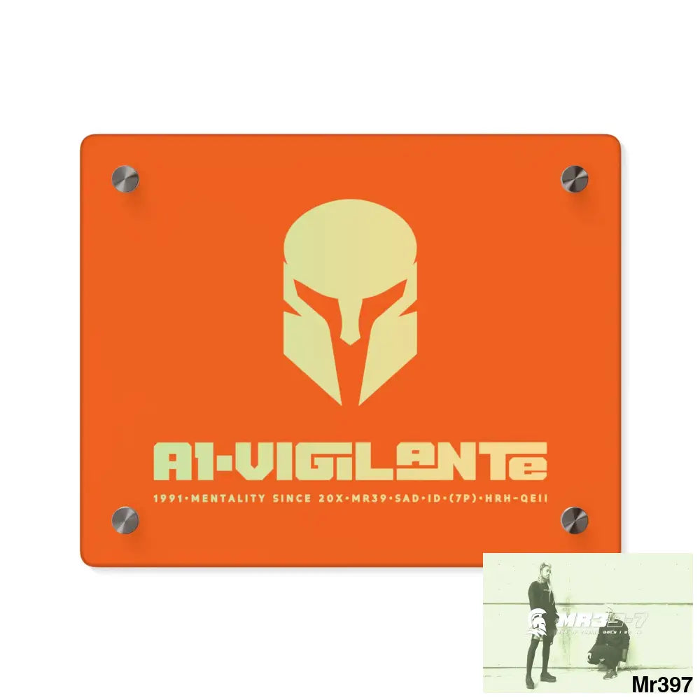 A1-Vigilante -Sparta Sparta Acrylic Wall Art Panels 10″ x 8″ (Horizontal) / 0.25’’ Home Decor