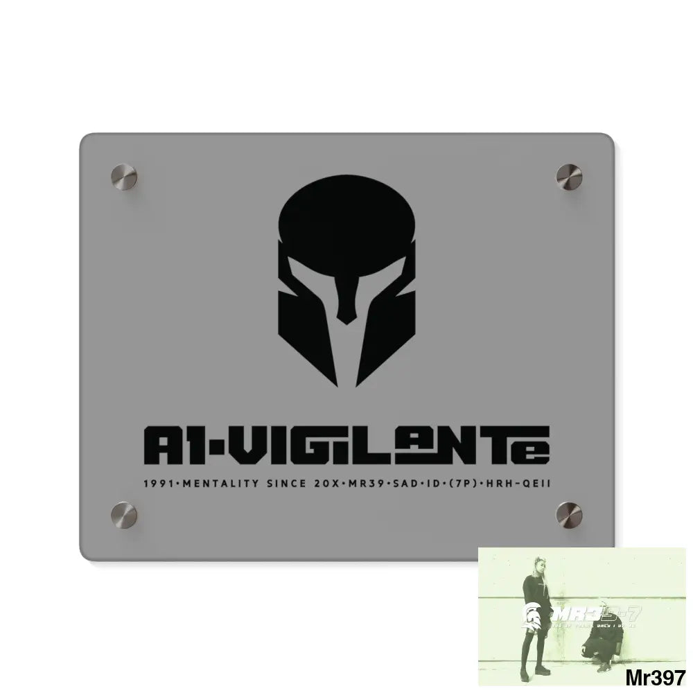 A1-Vigilante Sparta Acrylic Wall Art Panels 10″ x 8″ (Horizontal) / 0.25’’ Home Decor