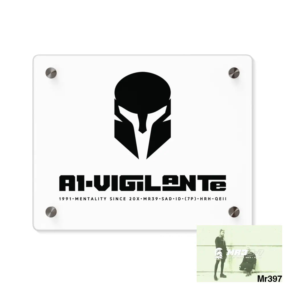 A1-Vigilante Sparta Acrylic Wall Art Panels 10″ x 8″ (Horizontal) / 0.25’’ Home Decor