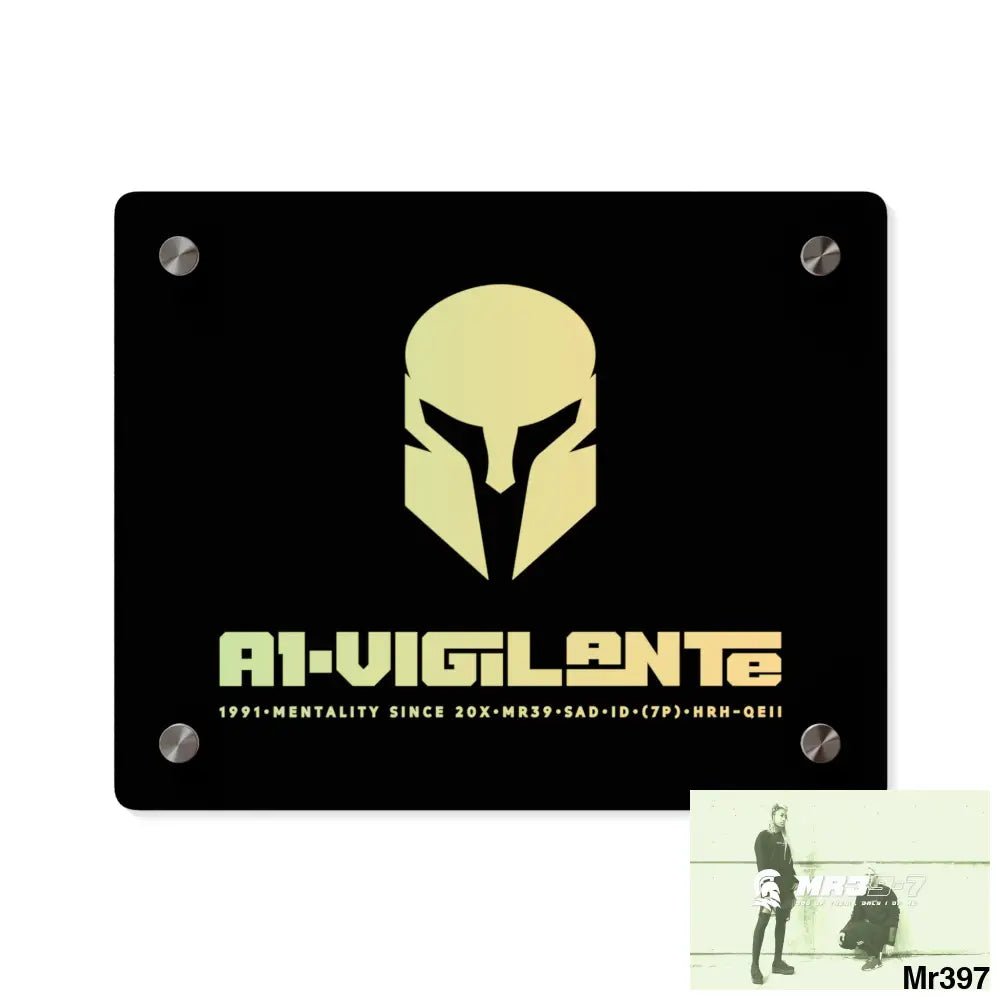 A1-Vigilante -Sparta Sparta Acrylic Wall Art Panels 10″ x 8″ (Horizontal) / 0.25’’ Home Decor