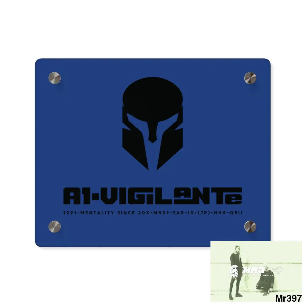 A1-Vigilante Sparta Acrylic Wall Art Panels 10″ x 8″ (Horizontal) / 0.25’’ Home Decor