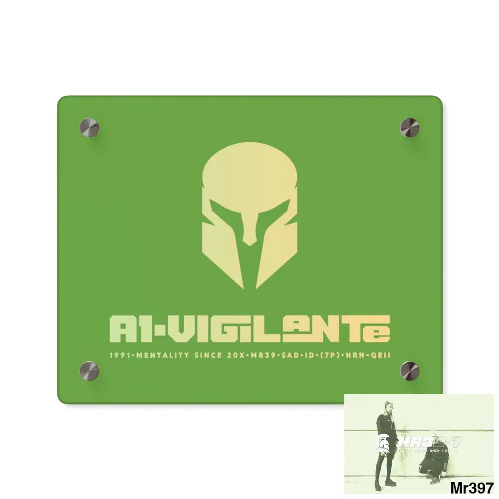 A1-Vigilante -Sparta Sparta Acrylic Wall Art Panels 10″ x 8″ (Horizontal) / 0.25’’ Home Decor