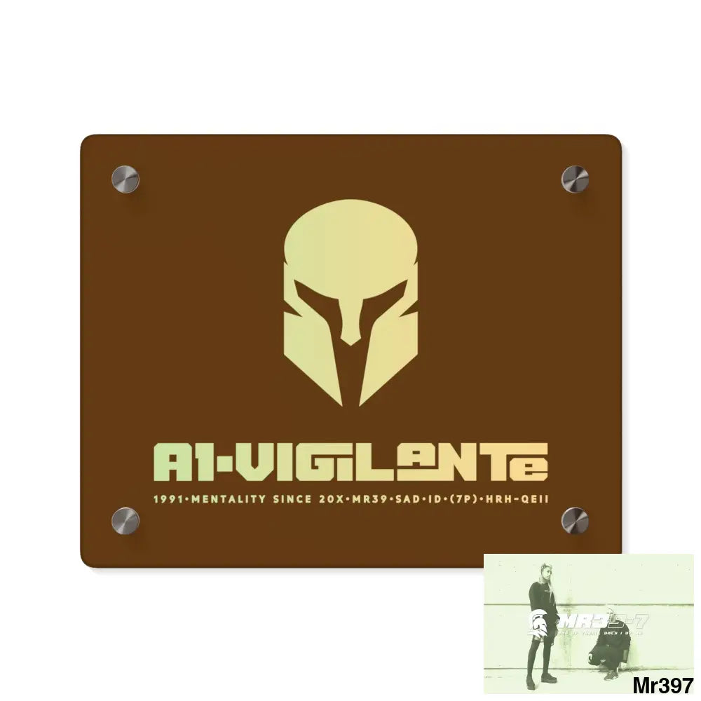 A1-Vigilante -Sparta Sparta Acrylic Wall Art Panels 10″ x 8″ (Horizontal) / 0.25’’ Home Decor