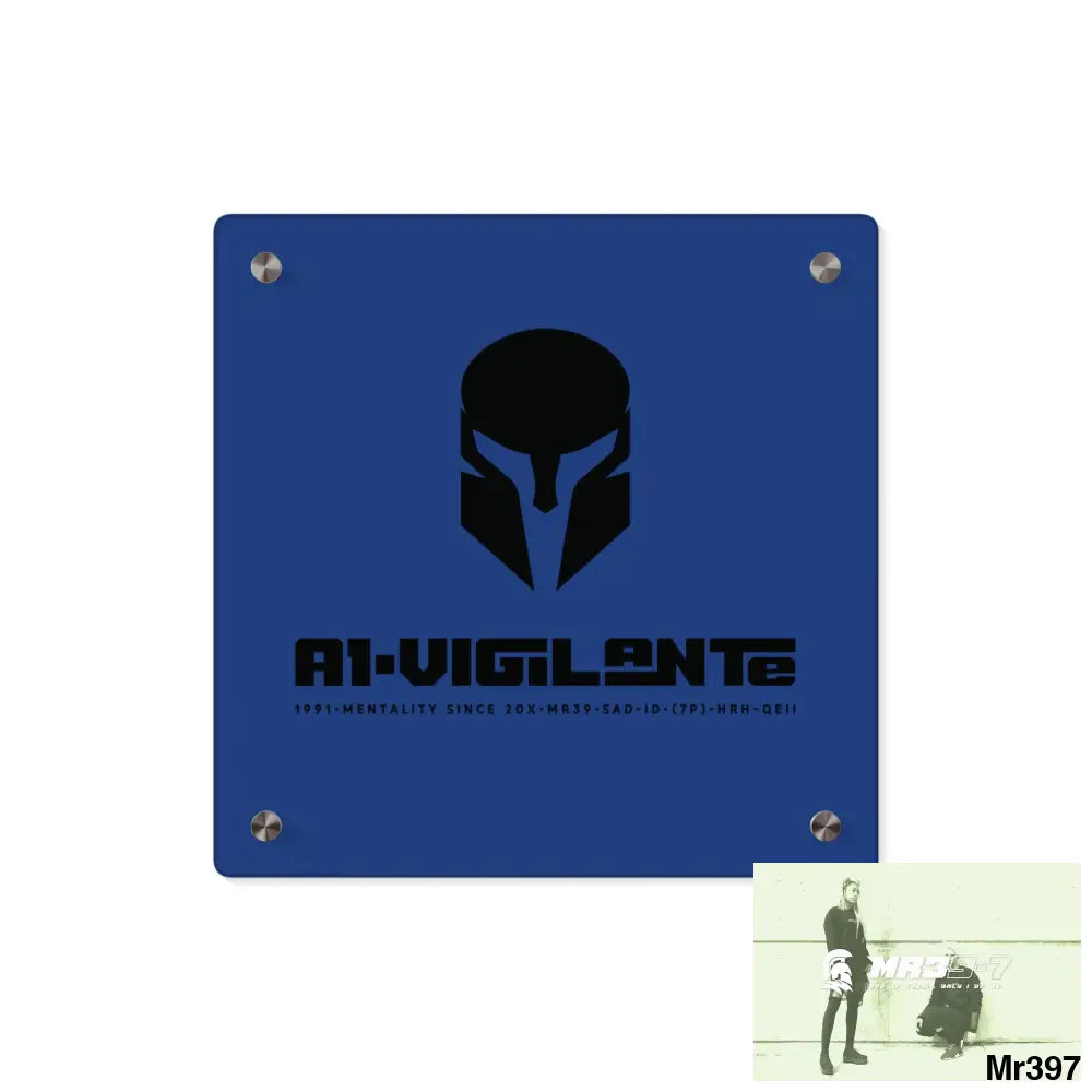 A1-Vigilante Sparta Acrylic Wall Art Panels 11’’ x 11’’ (Square) / 0.25’’ Home Decor