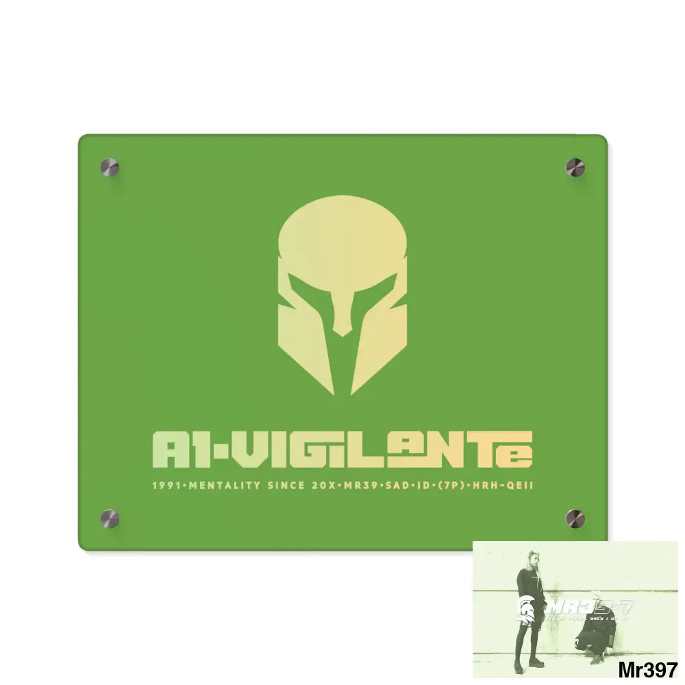 A1-Vigilante -Sparta Sparta Acrylic Wall Art Panels 14″ x 11″ (Horizontal) / 0.25’’ Home Decor