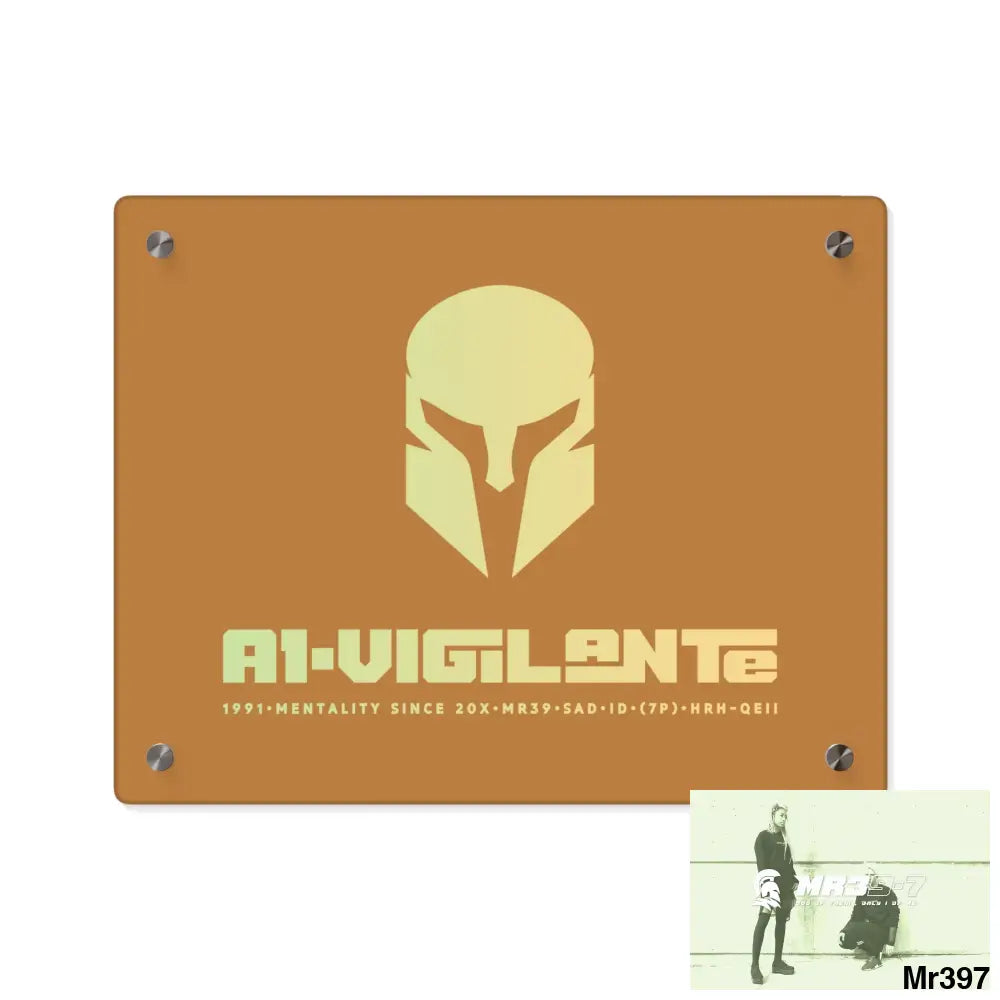 A1-Vigilante -Sparta Sparta Acrylic Wall Art Panels 14″ x 11″ (Horizontal) / 0.25’’ Home Decor