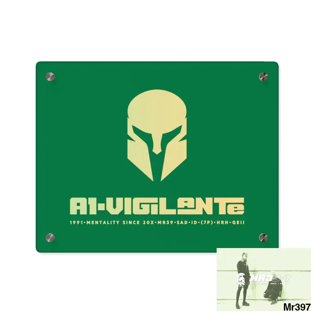 A1-Vigilante -Sparta Sparta Acrylic Wall Art Panels 14″ x 11″ (Horizontal) / 0.25’’ Home Decor