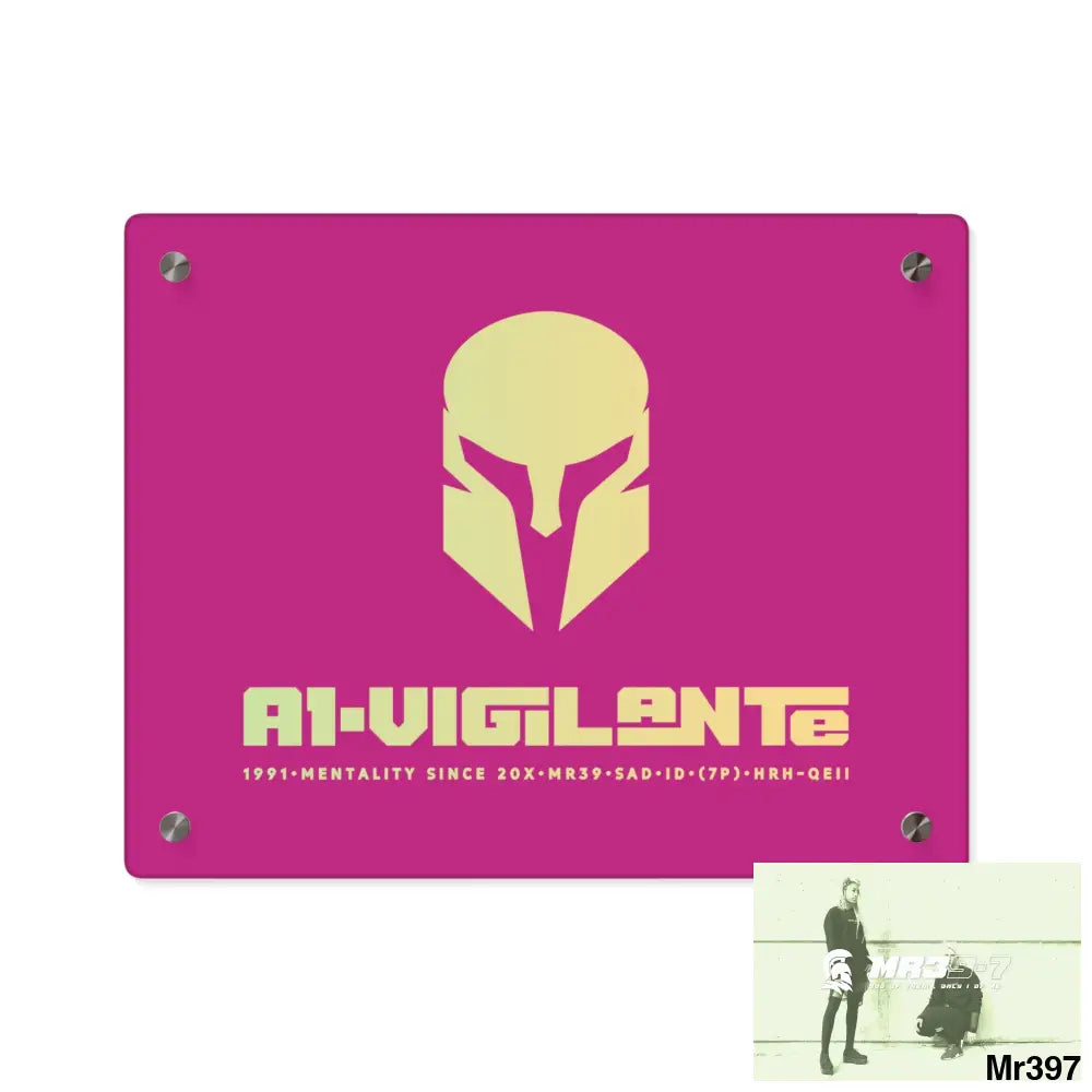 A1--Vigilante -Sparta Sparta Acrylic Wall Art Panels 14″ x 11″ (Horizontal) / 0.25’’ Home Decor