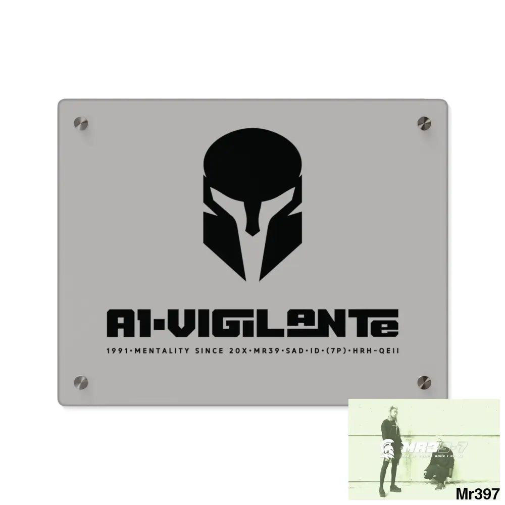 A1-Vigilante Sparta Acrylic Wall Art Panels 14″ x 11″ (Horizontal) / 0.25’’ Home Decor