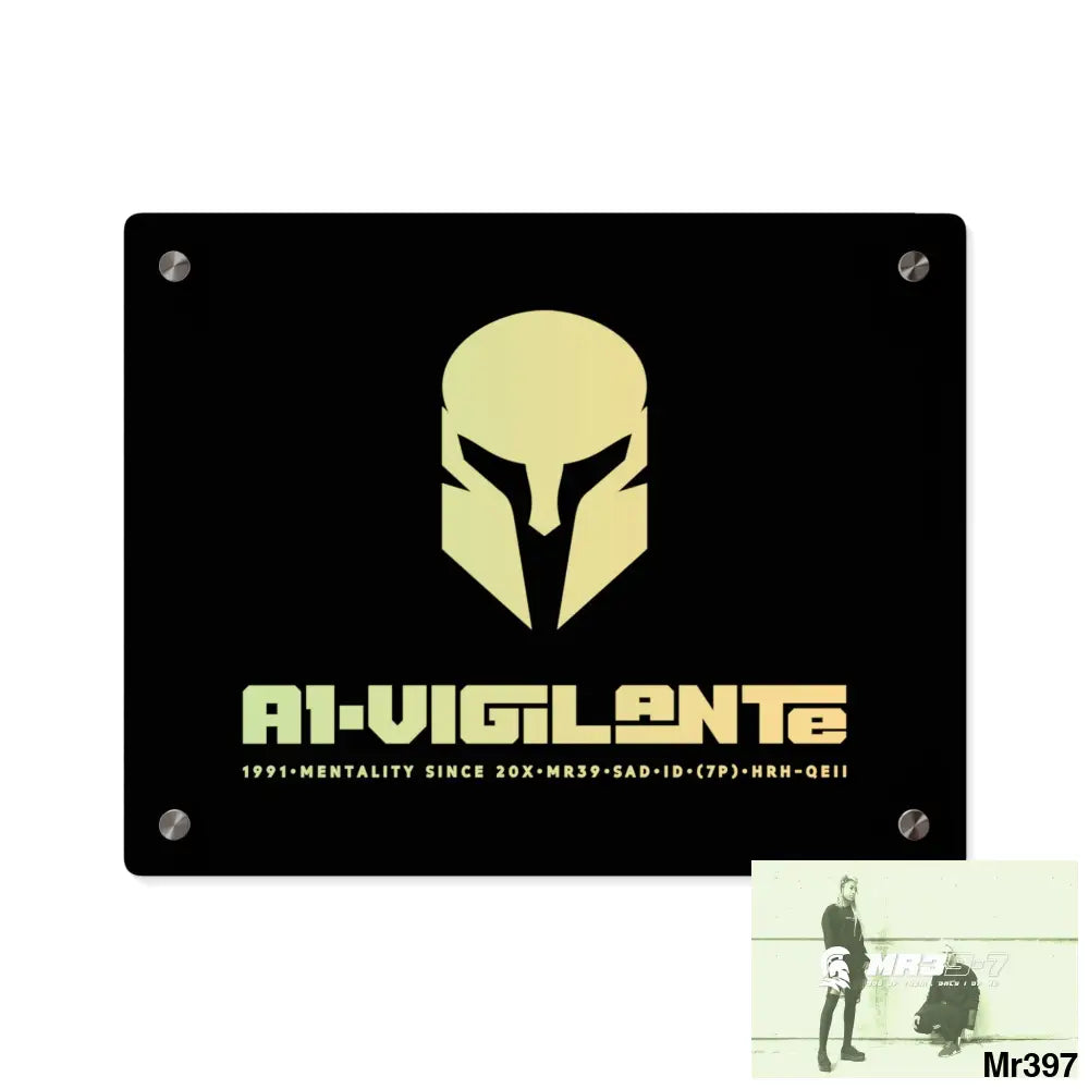 A1-Vigilante -Sparta Sparta Acrylic Wall Art Panels 14″ x 11″ (Horizontal) / 0.25’’ Home Decor