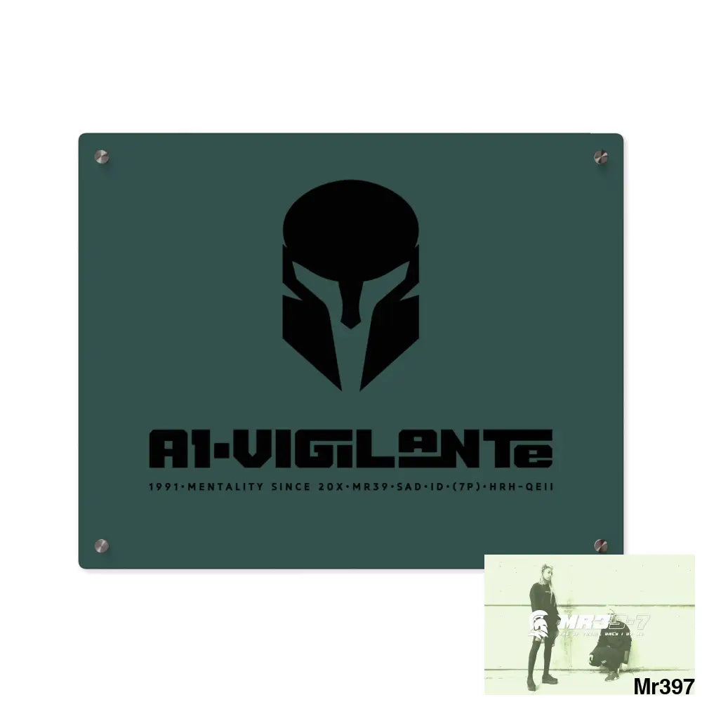 A1-Vigilante Sparta Acrylic Wall Art Panels 20″ x 16″ (Horizontal) / 0.25’’ Home Decor