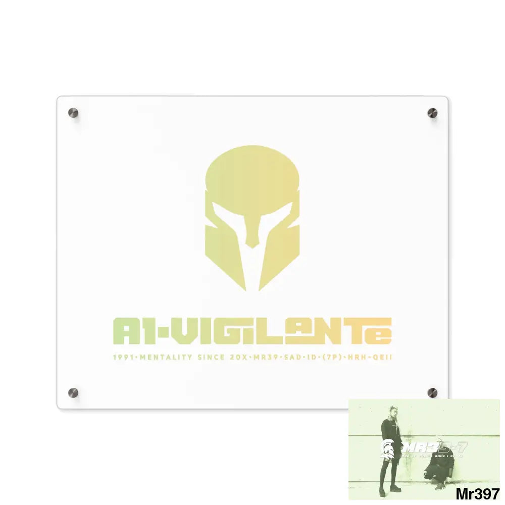 A1-Vigilante -Sparta Sparta Acrylic Wall Art Panels 20″ x 16″ (Horizontal) / 0.25’’ Home Decor