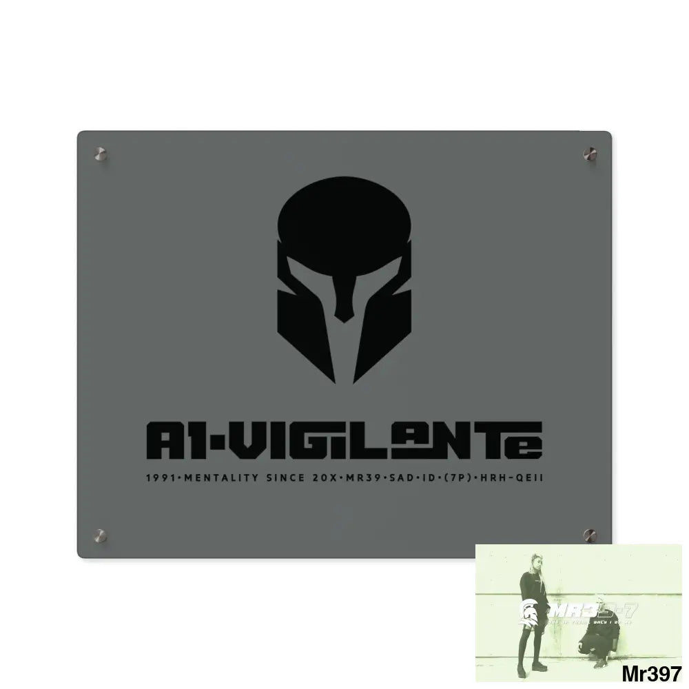 A1-Vigilante Sparta Acrylic Wall Art Panels 20″ x 16″ (Horizontal) / 0.25’’ Home Decor