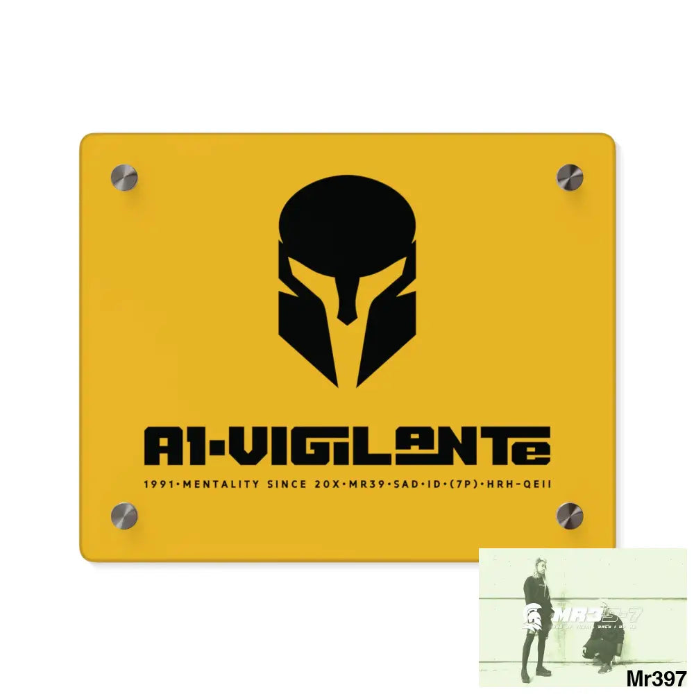 A1-Vigilante Sparta Acrylic Wall Art Panels 10″ x 8″ (Horizontal) / 0.25’’ Home Decor