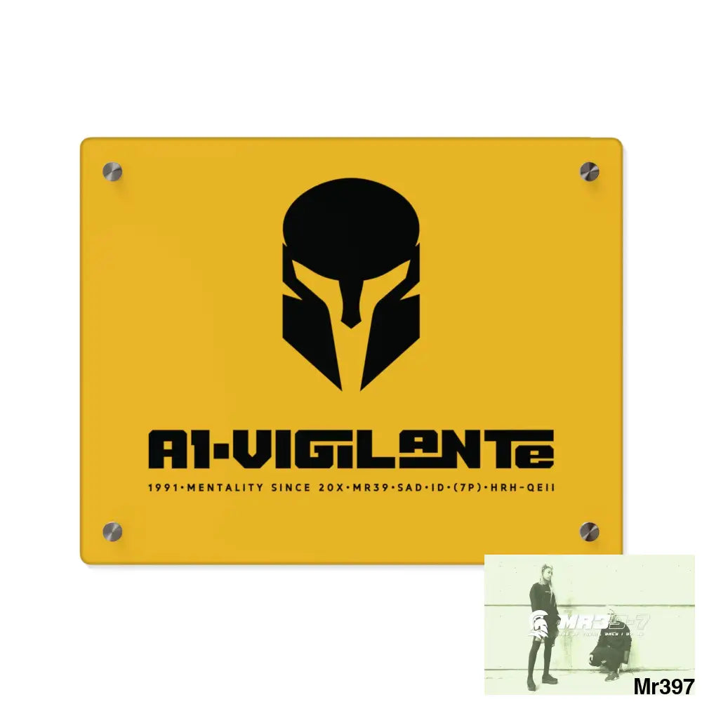 A1-Vigilante Sparta Acrylic Wall Art Panels 14″ x 11″ (Horizontal) / 0.25’’ Home Decor