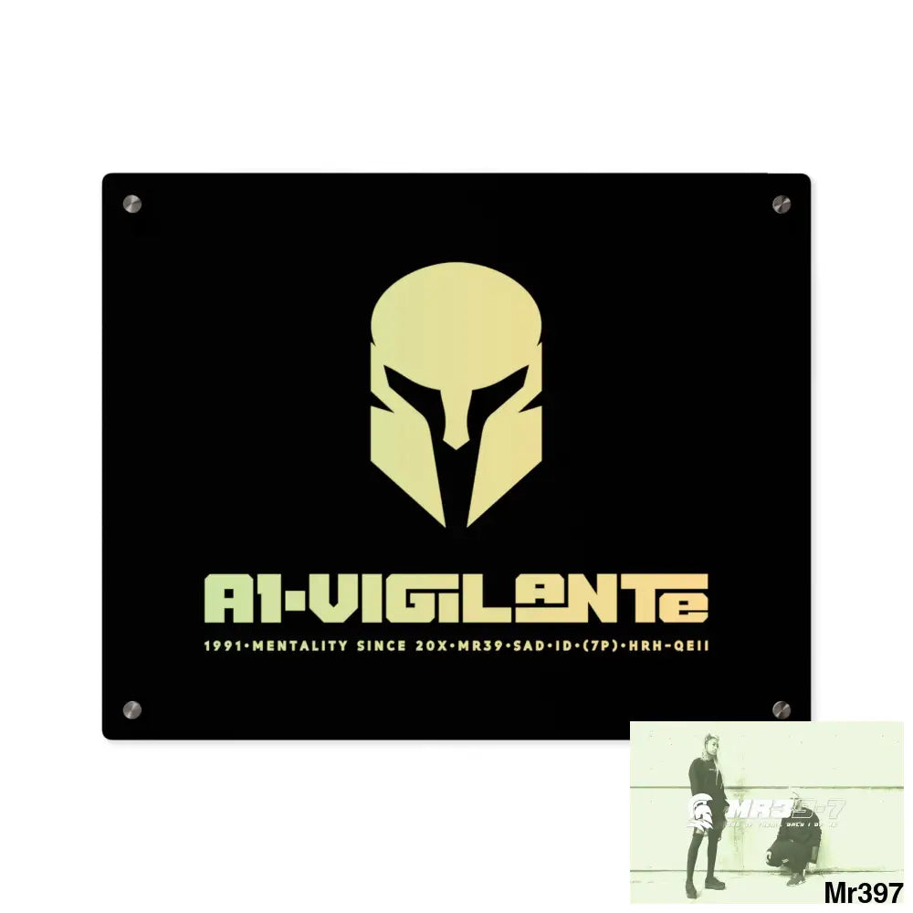 A1-Vigilante -Sparta Sparta Acrylic Wall Art Panels 20″ x 16″ (Horizontal) / 0.25’’ Home Decor