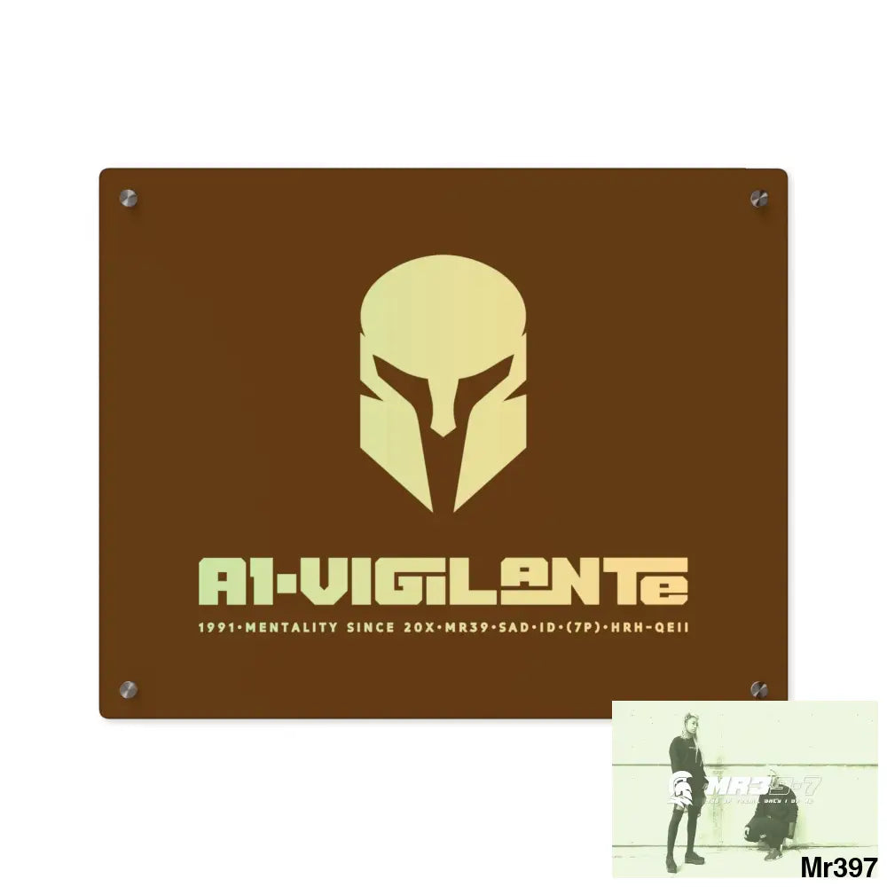 A1-Vigilante -Sparta Sparta Acrylic Wall Art Panels 20″ x 16″ (Horizontal) / 0.25’’ Home Decor