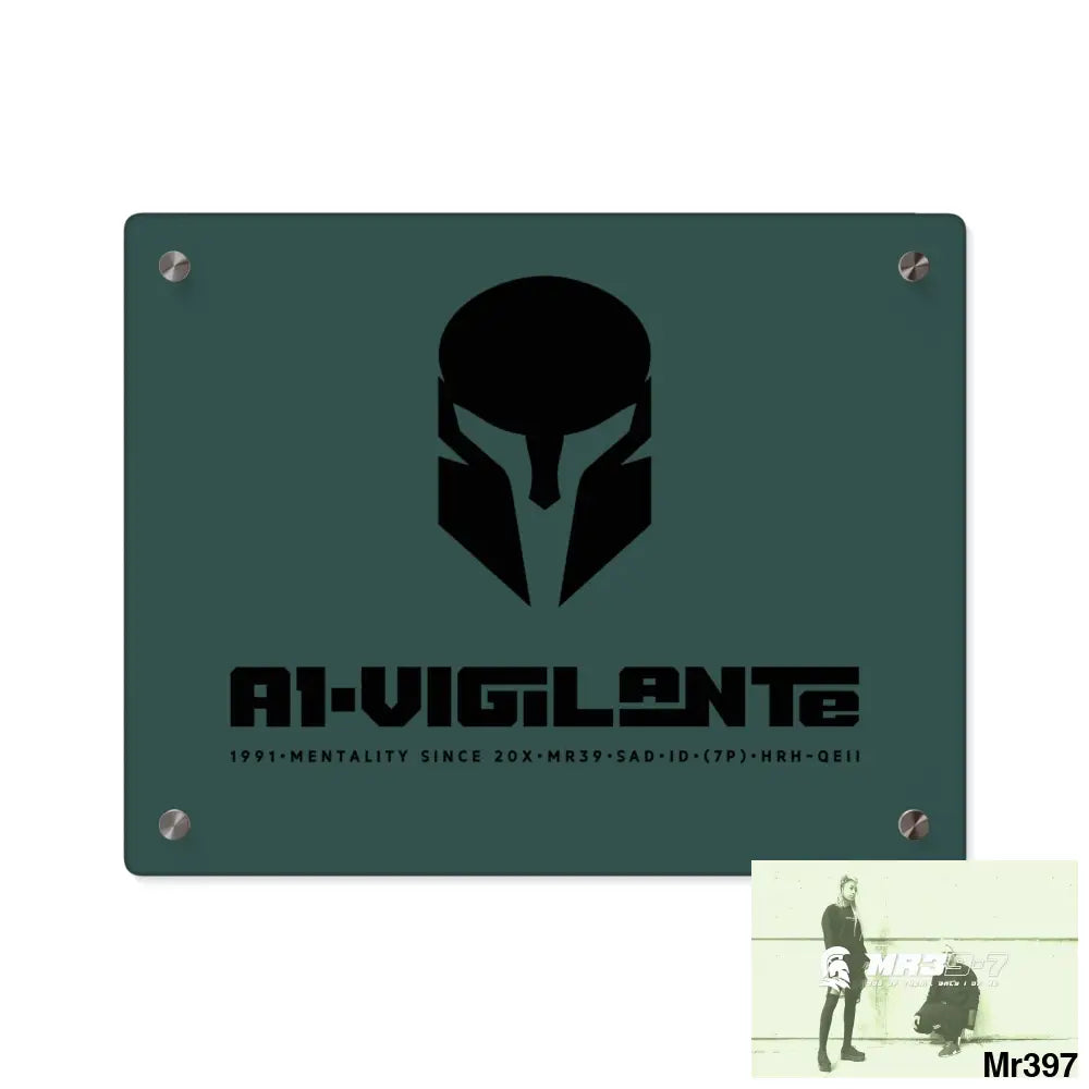 A1-Vigilante Sparta Acrylic Wall Art Panels 14″ x 11″ (Horizontal) / 0.25’’ Home Decor