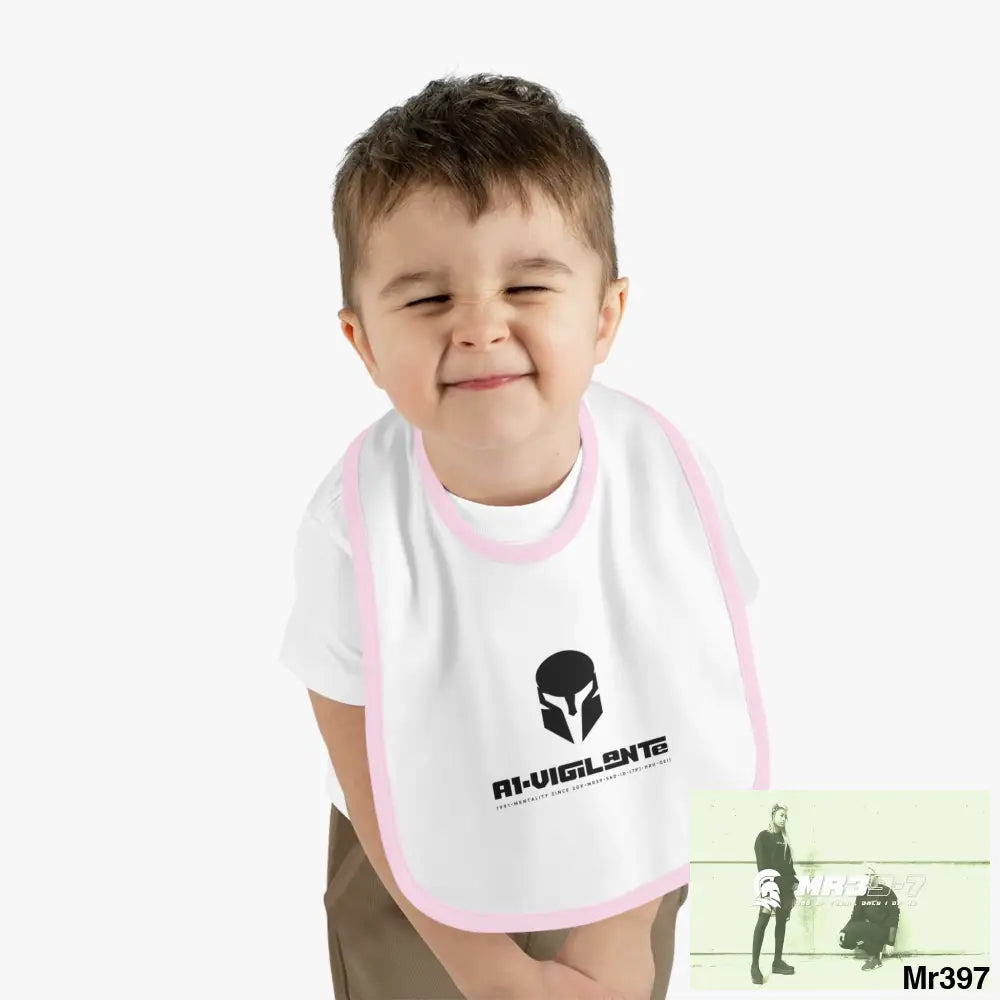 A1-Vigilante Sparta Baby Contrast Trim Jersey Bib Kids clothes