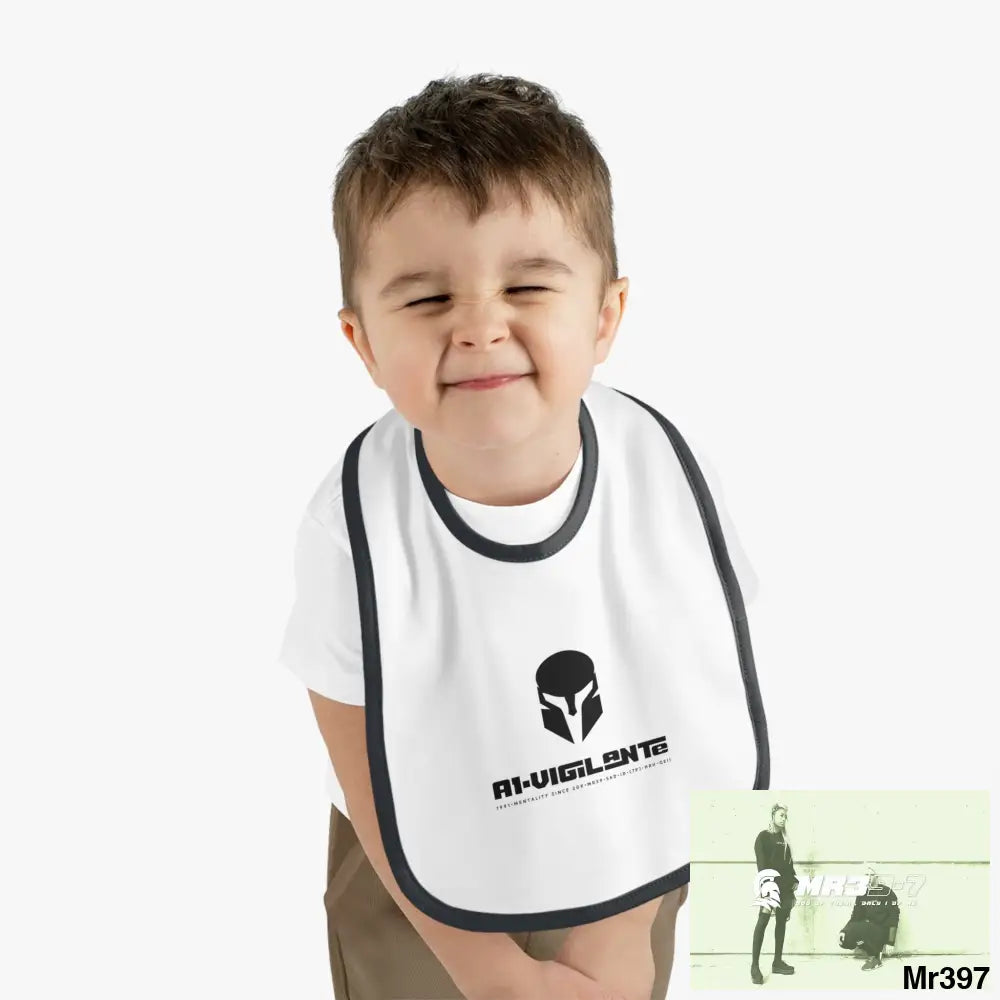 A1-Vigilante Sparta Baby Contrast Trim Jersey Bib Kids clothes
