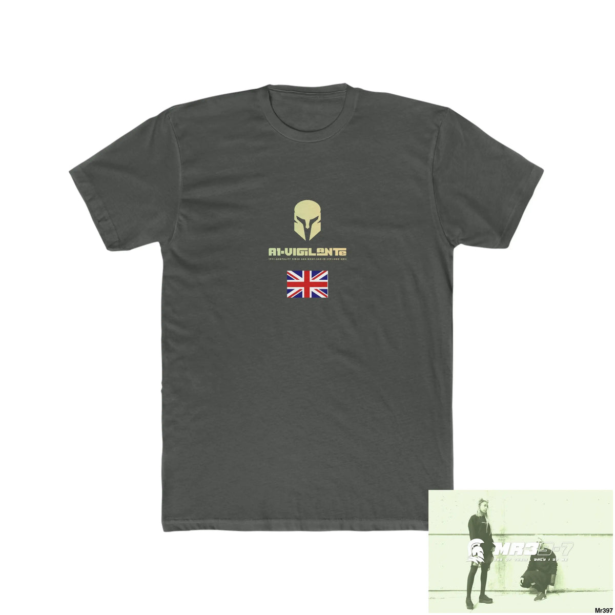 A1-Vigilante Sparta Barmouth X Thailand My Planned Death 2016 (2001-2023) Men’s Cotton Crew Tee Solid Heavy Metal / XS