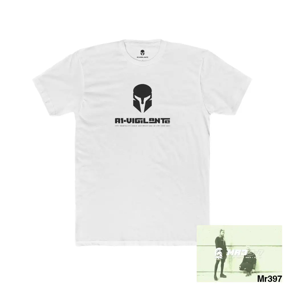 A1 Vigilante Sparta Black Choose Life Men’s Cotton Crew Tee Solid White / XS T-Shirt