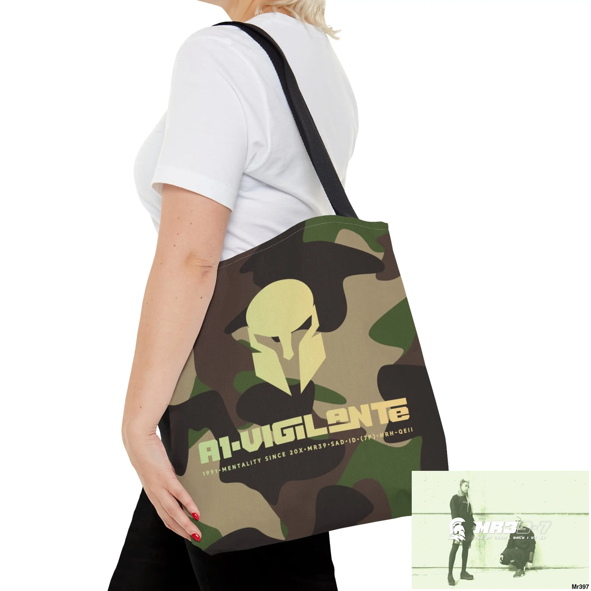 A1- Vigilante Sparta Camo Tote Bag (AOP) Bags
