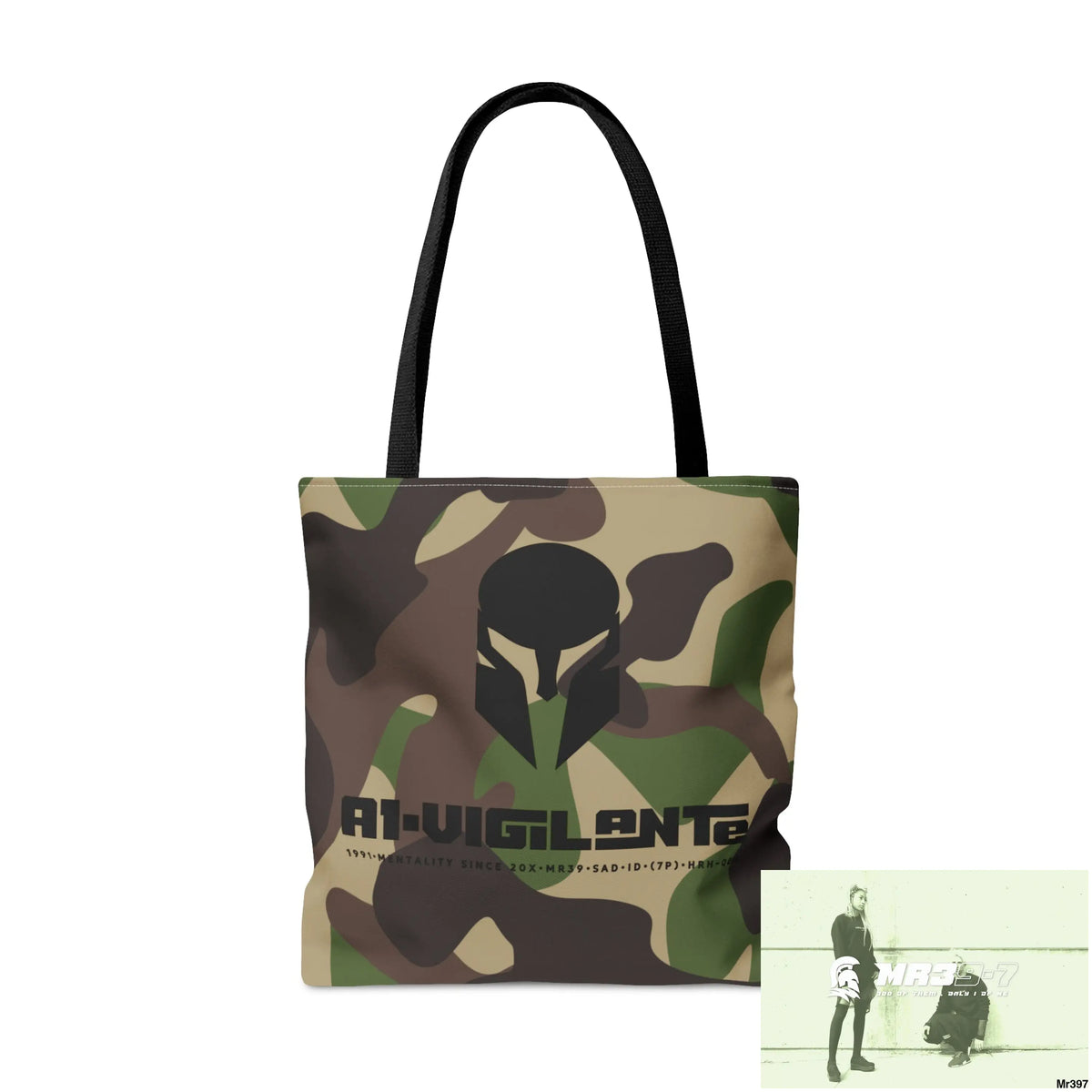 A1- Vigilante Sparta Camo Tote Bag (AOP) Bags