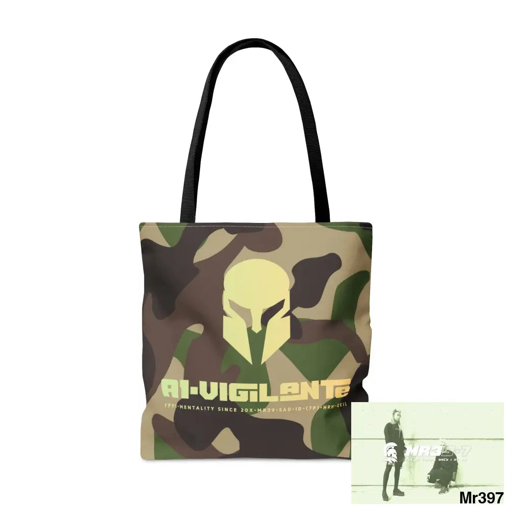A1- Vigilante Sparta Camo Tote Bag (AOP) Bags