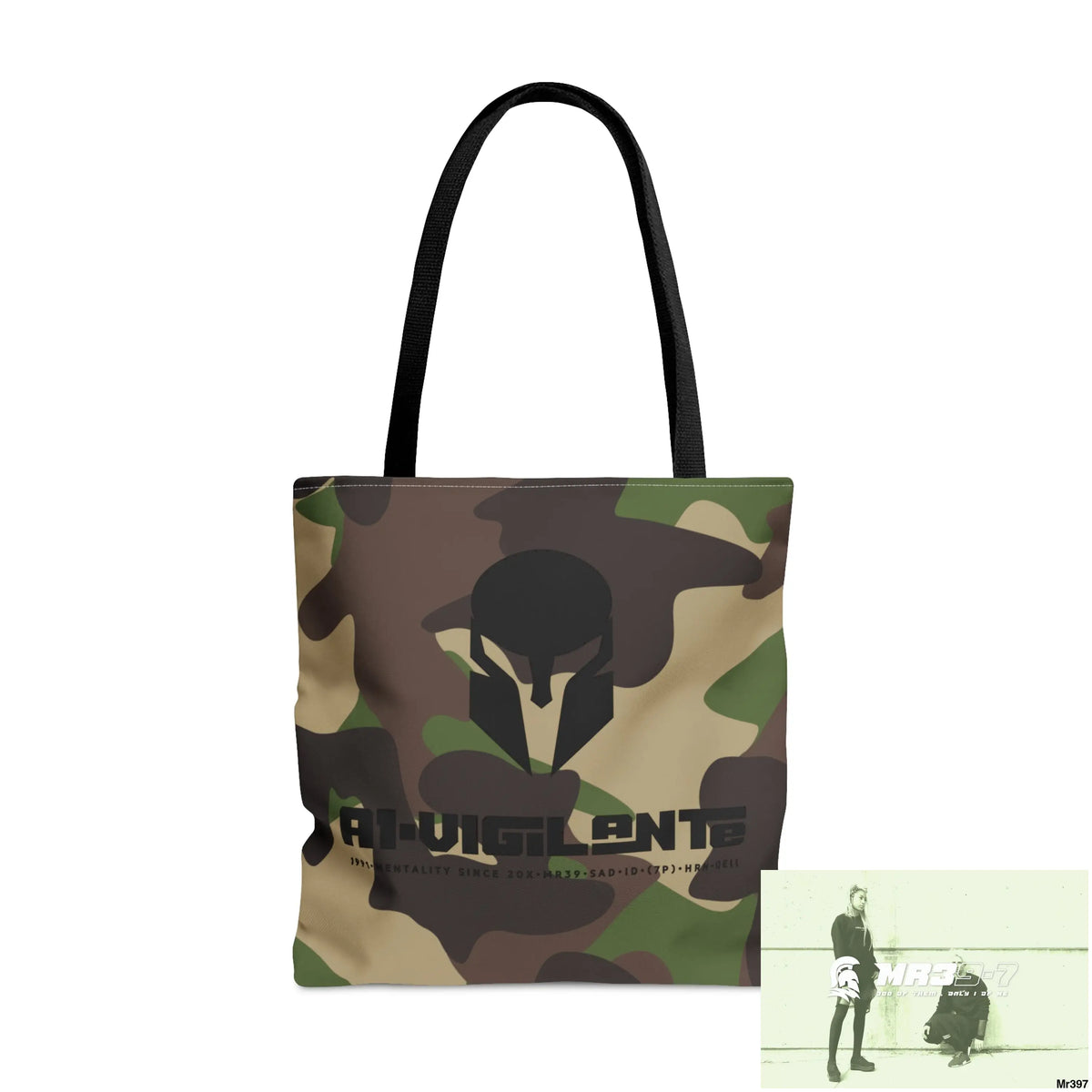 A1- Vigilante Sparta Camo Tote Bag (AOP) Large Bags
