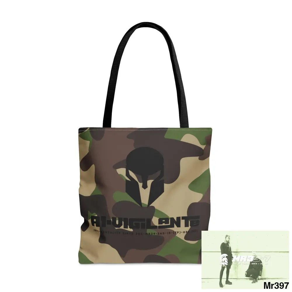 A1- Vigilante Sparta Camo Tote Bag (AOP) Large Bags