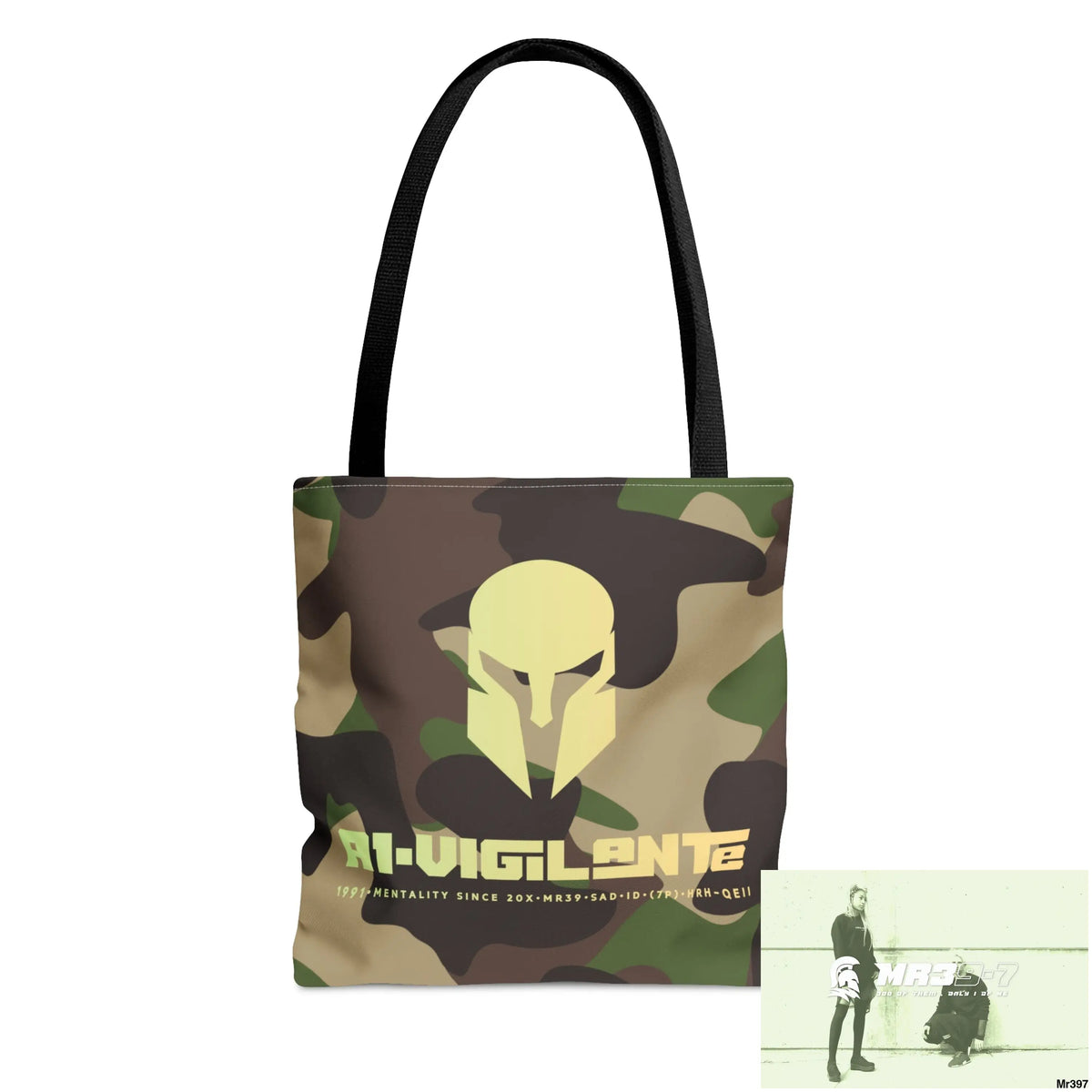 A1- Vigilante Sparta Camo Tote Bag (AOP) Small Bags