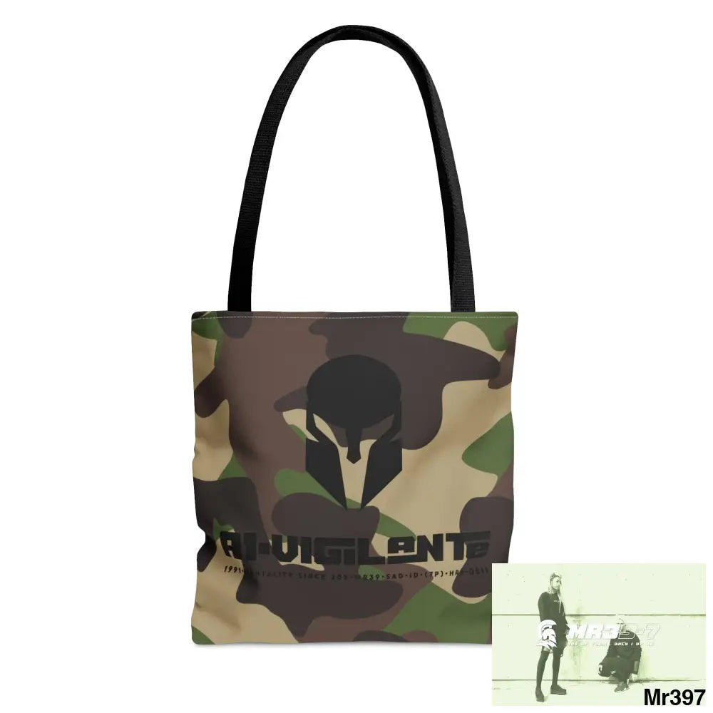 A1- Vigilante Sparta Camo Tote Bag (AOP) Small Bags