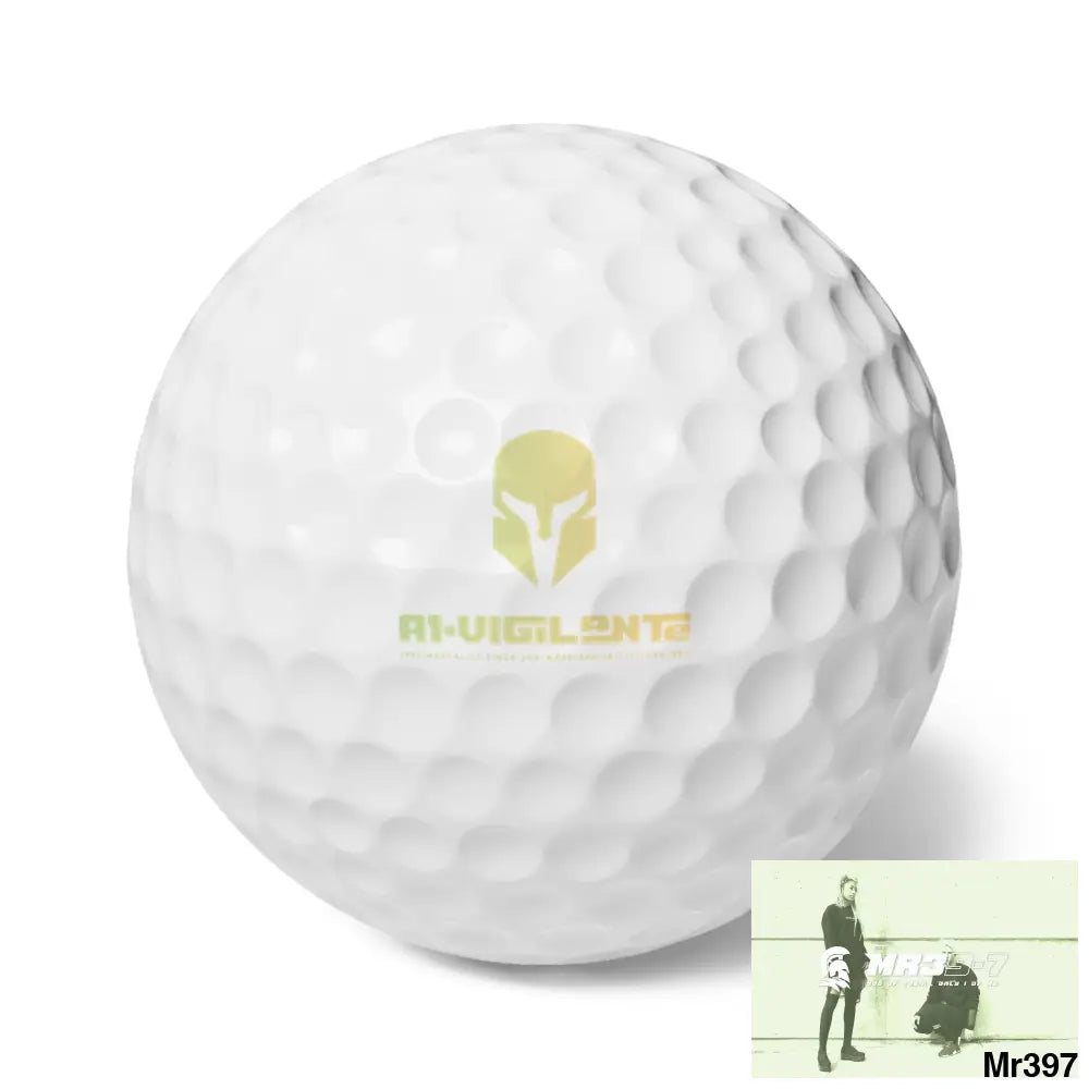 A1 Vigilante Sparta Custom Golf Balls Set Premium 6-Pack with Unique Design Ideal for Golf Lovers Personalized Gift for