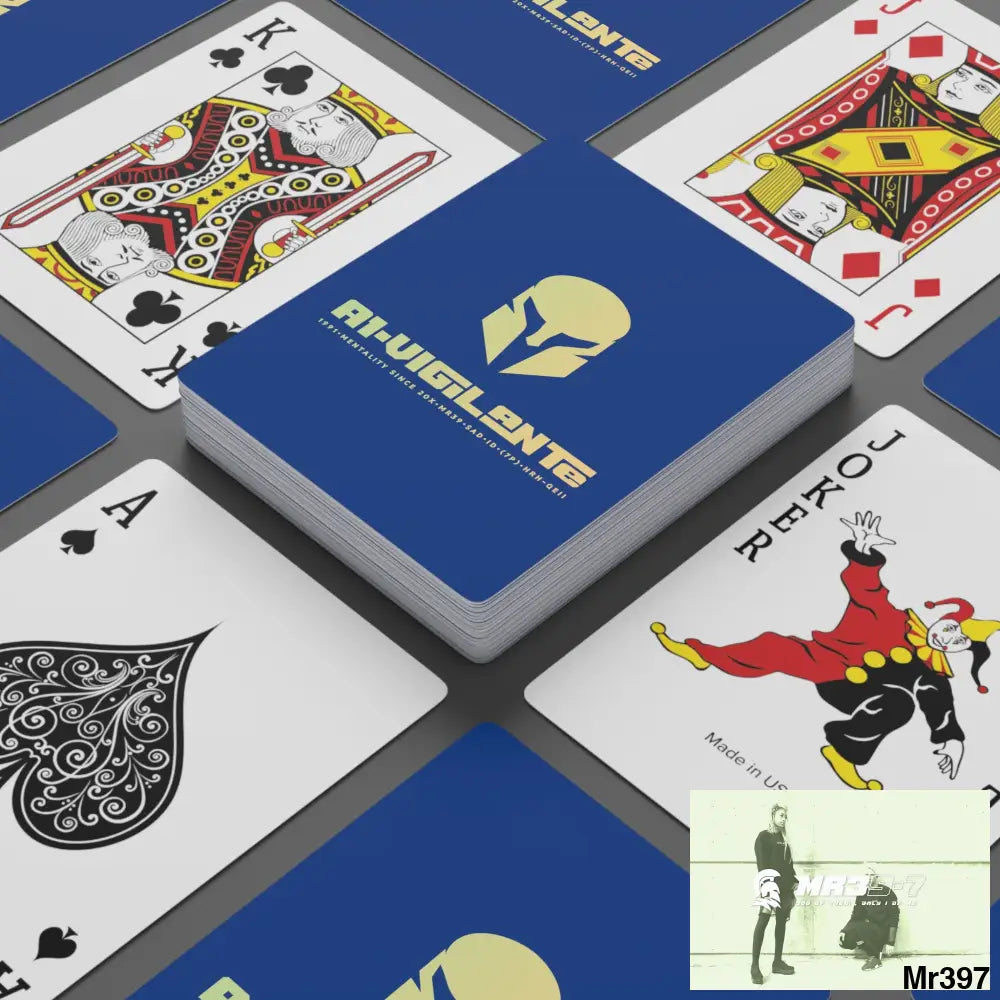 A1-Vigilante Sparta Custom Poker Cards 2.47’’ x 3.47’’ / White / Semi Glossy Paper products