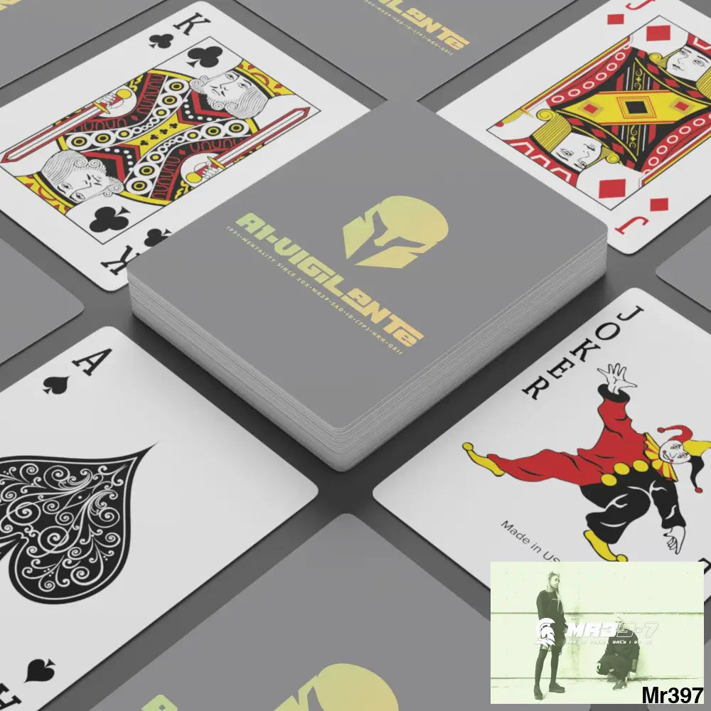 A1-Vigilante Sparta Custom Poker Cards 2.47’’ x 3.47’’ / White / Semi Glossy Paper products