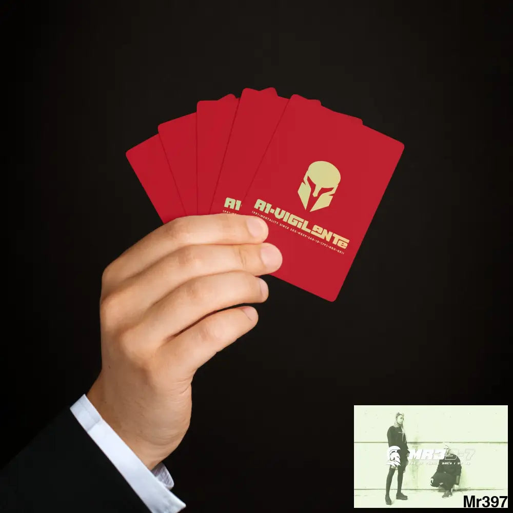 A1-Vigilante Sparta Custom Poker Cards 2.47’’ x 3.47’’ / White / Semi Glossy Paper products