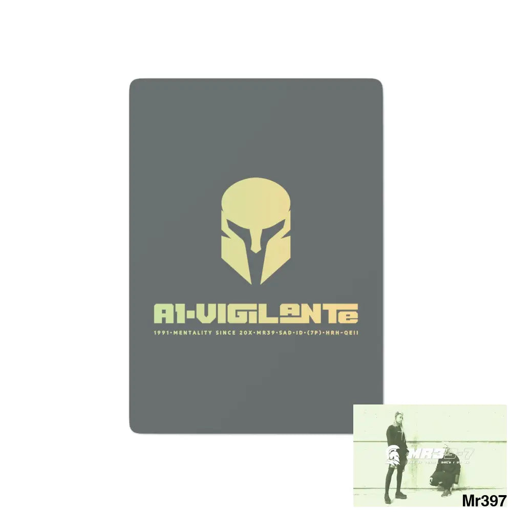 A1-Vigilante Sparta Custom Poker Cards 2.47’’ x 3.47’’ / White / Semi Glossy Paper products